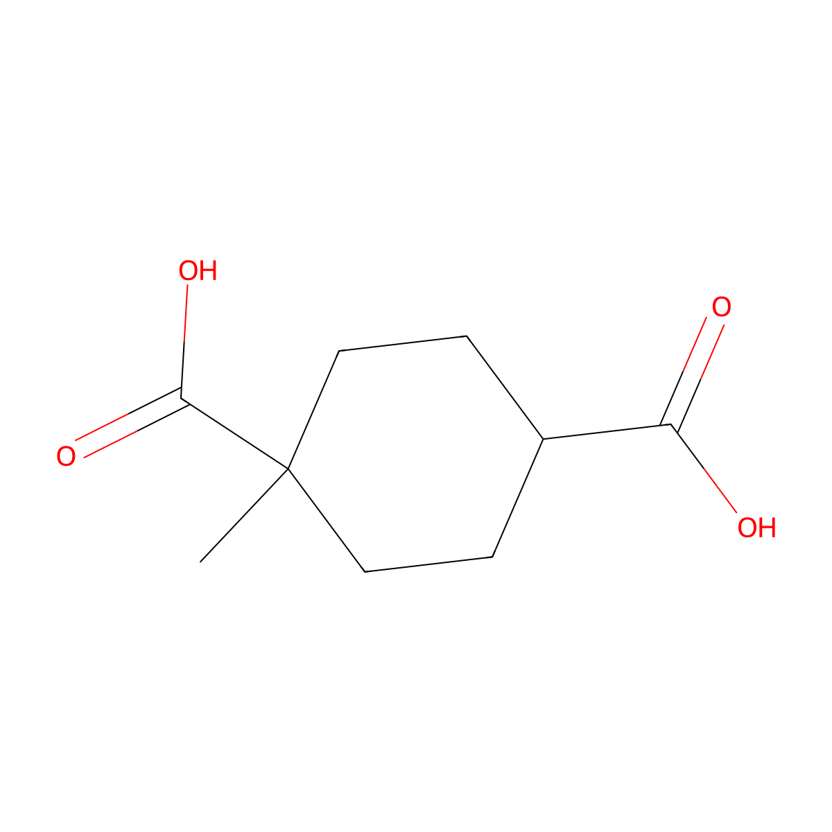 1-Methylcyclohexane-1,4-dicarboxylic acid molecular structure, CAS 73845-87-1