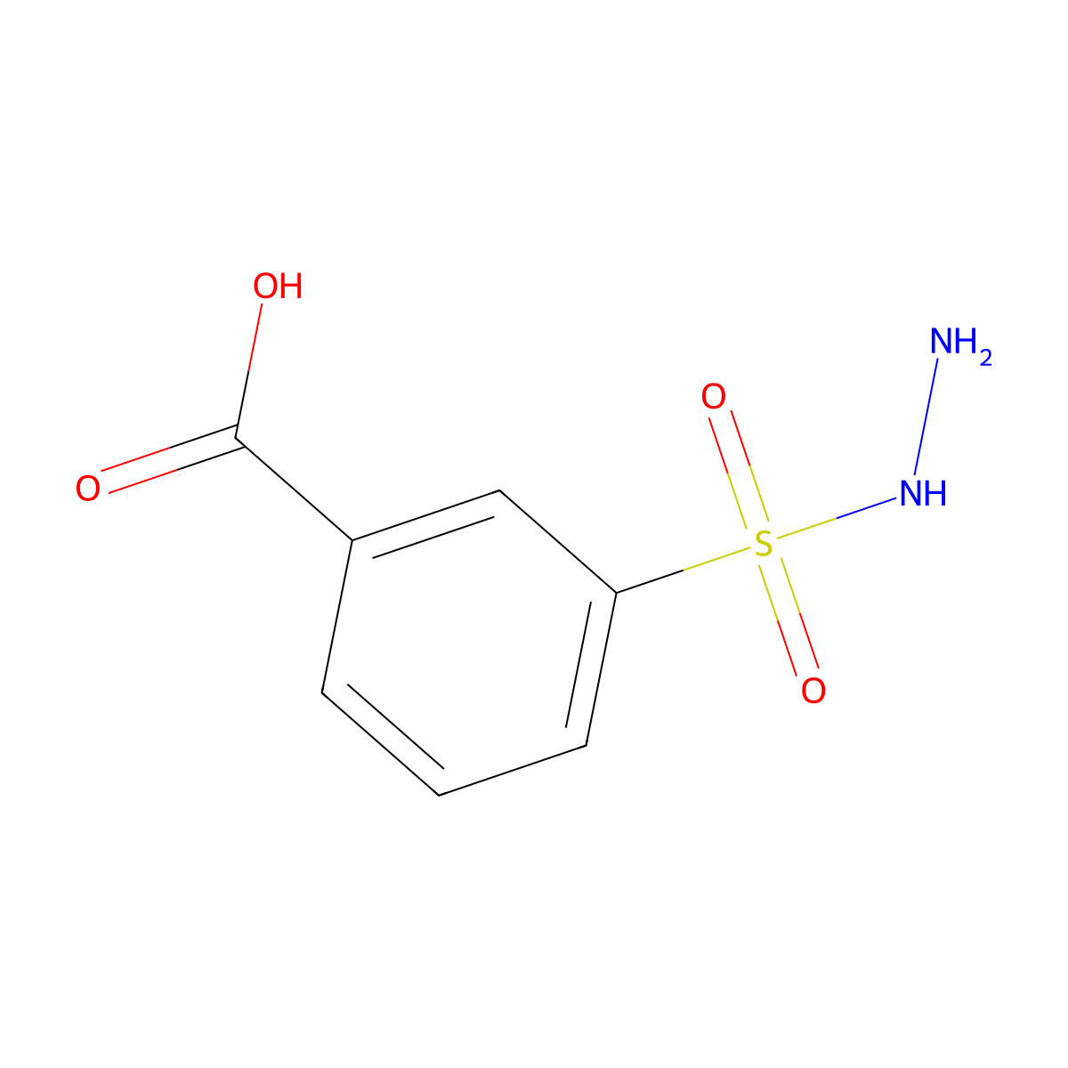 3-(Hydrazinosulphonyl)benzoic acid molecular structure, CAS 7385-52-6