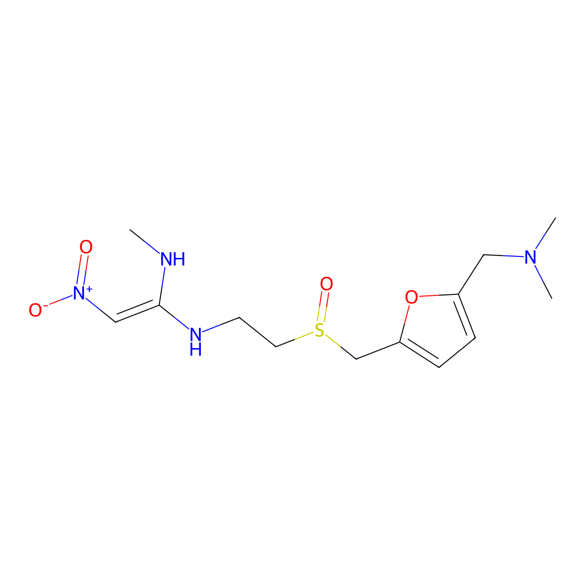 Ranitidine S-oxide molecular structure, CAS 73851-70-4