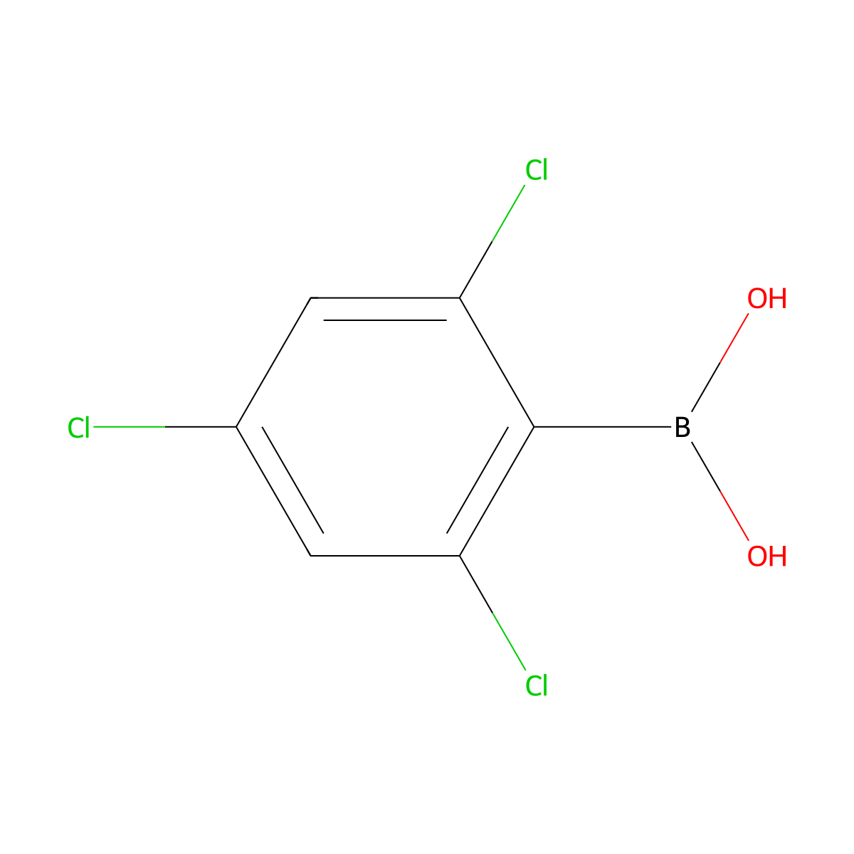 2,4,6-Trichlorobenzeneboronic acid molecular structure, CAS 73852-18-3