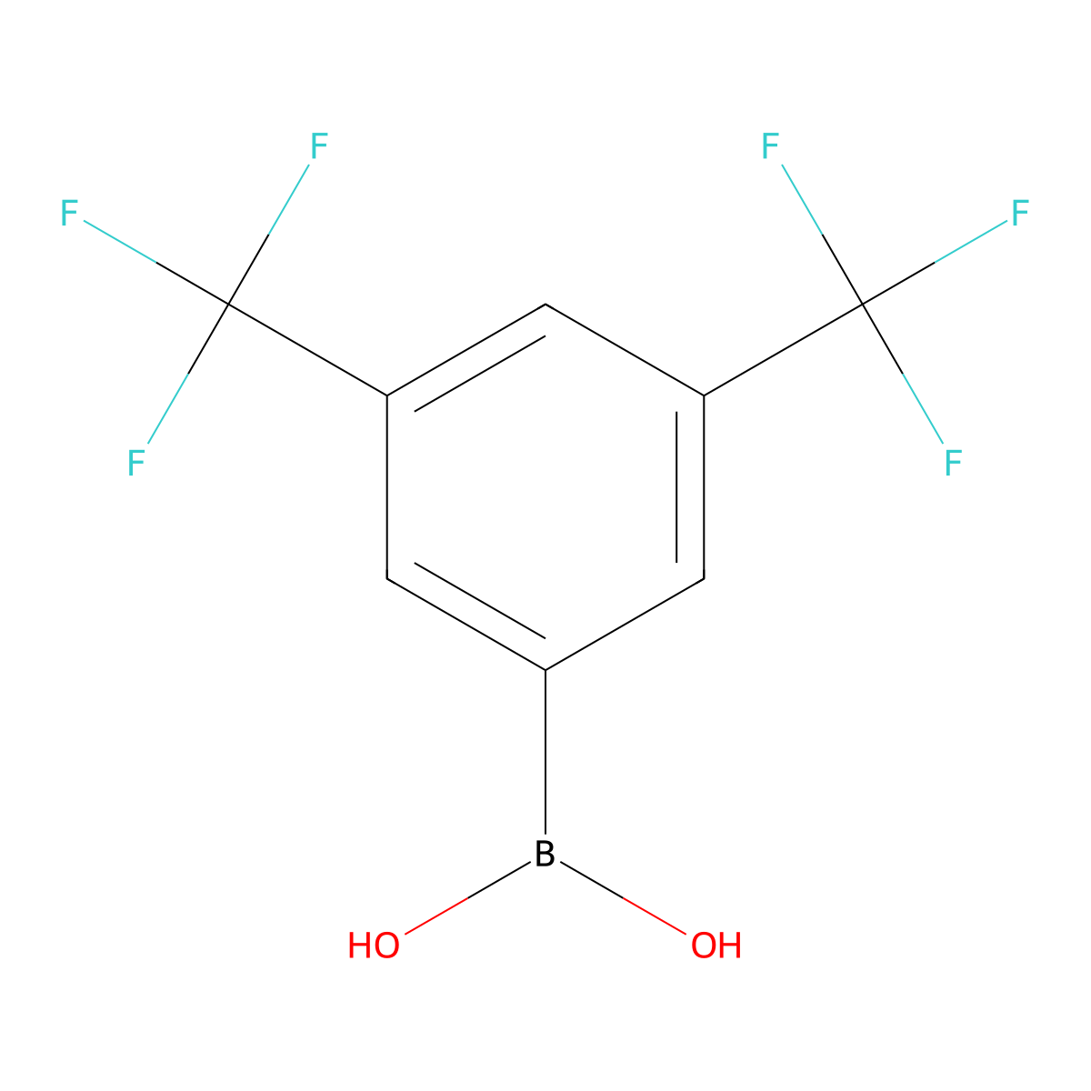 3,5-Bis-trifluoromethylphenylboronic acid molecular structure, CAS 73852-19-4