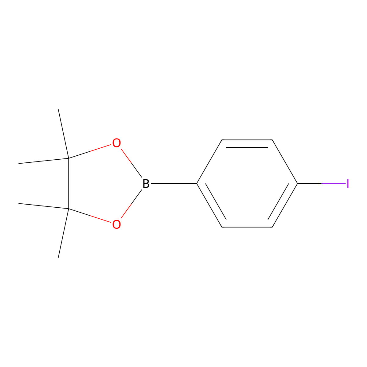 4-Iodophenylboronic acid pinacol ester molecular structure, CAS 73852-88-7