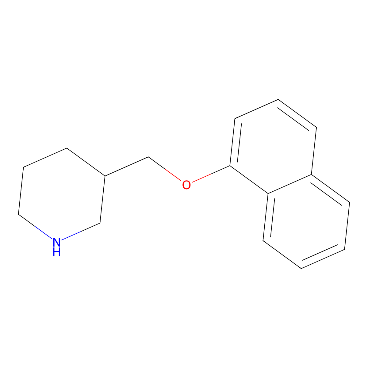 3-[(1-Naphthyloxy)methyl]piperidine molecular structure, CAS 738521-25-0