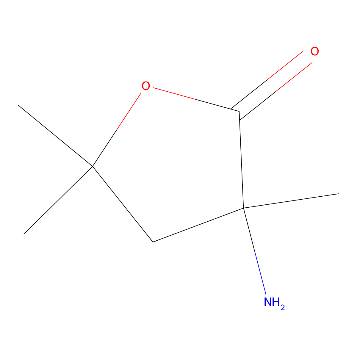 3-Amino-3,5,5-trimethyloxolan-2-one molecular structure, CAS 738545-32-9