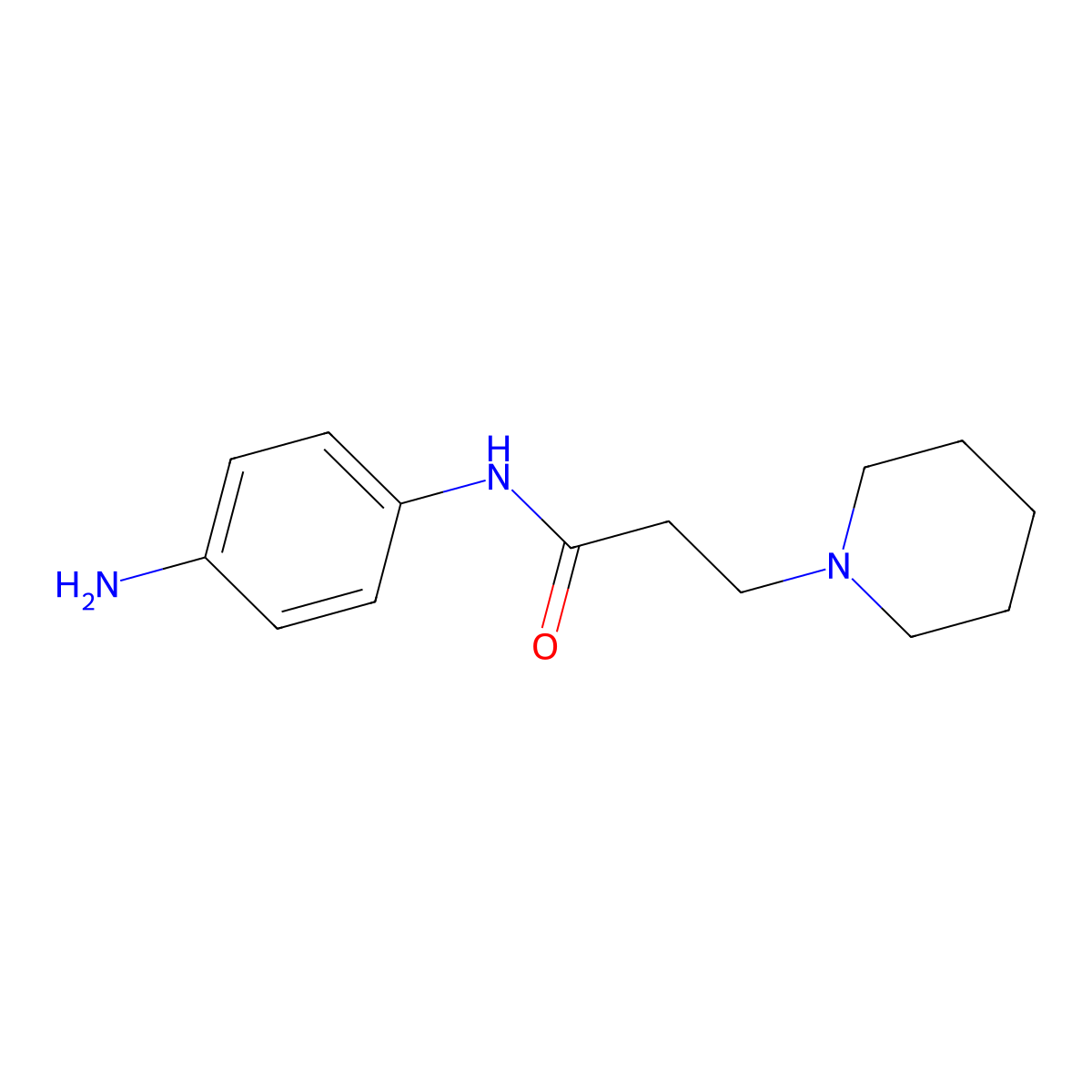N-(4-aminophenyl)-3-(piperidin-1-yl)propanamide molecular structure, CAS 738546-03-7