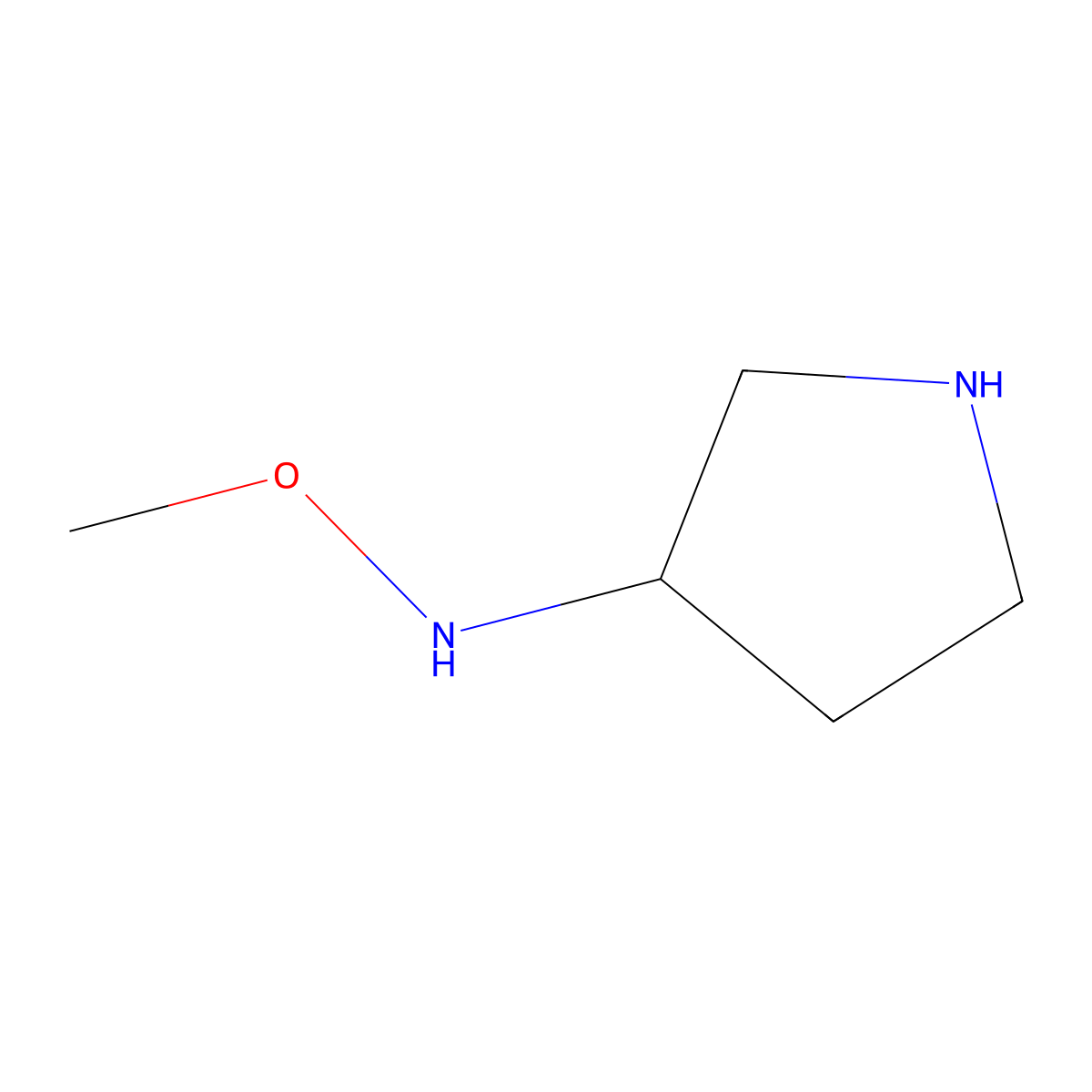 N-methoxypyrrolidin-3-amine molecular structure, CAS 738549-93-4