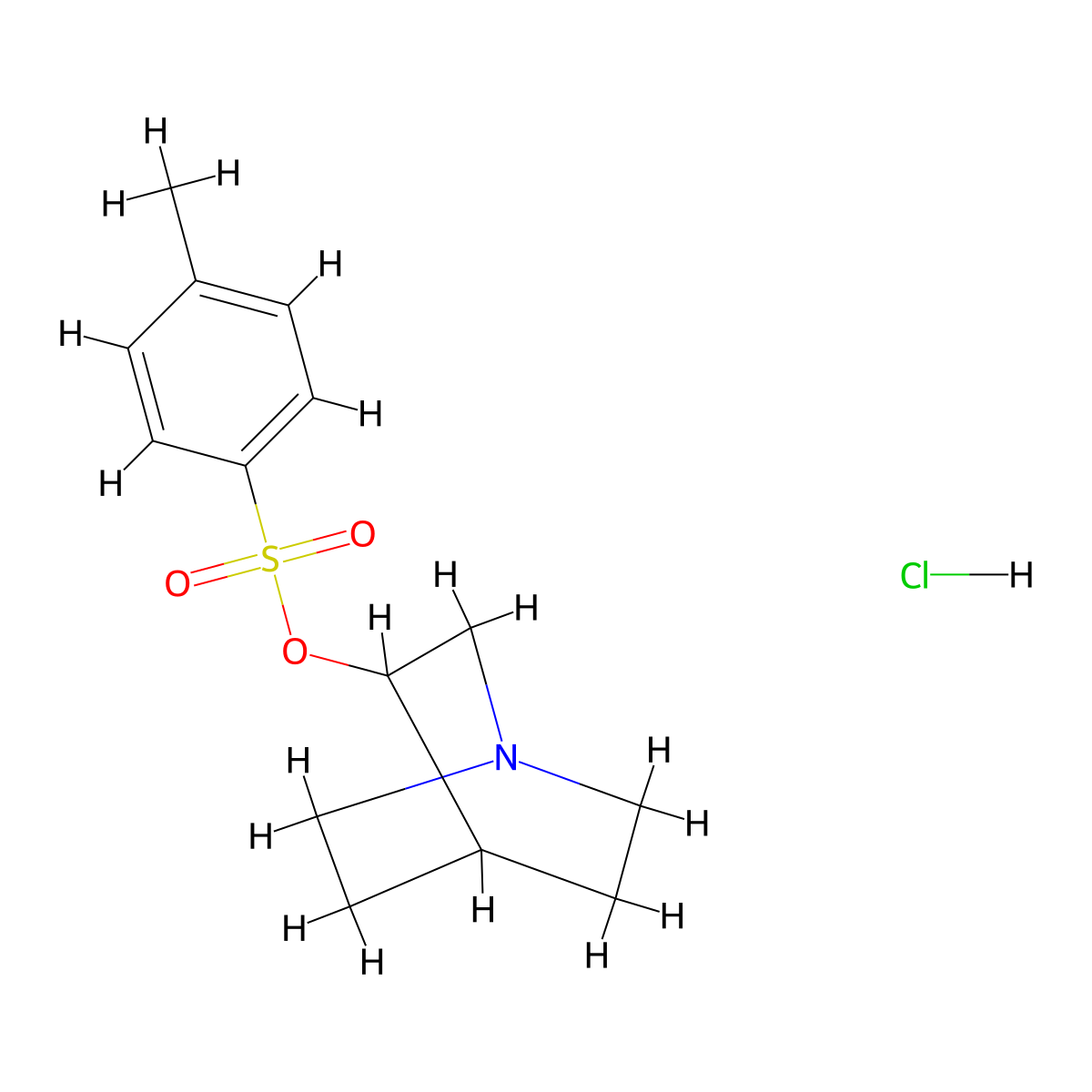 3-Quinuclidyl p-toluenesulfonate hydrochloride molecular structure, CAS 73855-50-2