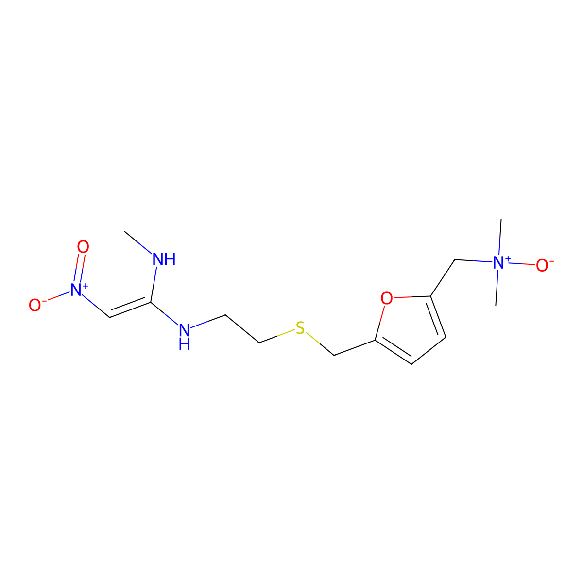 Ranitidine N-oxide molecular structure, CAS 73857-20-2