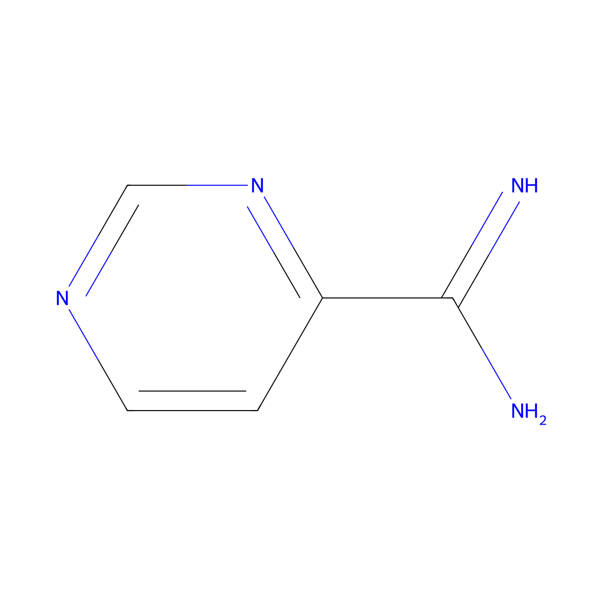 Pyrimidine-4-carboximidamide molecular structure, CAS 738575-71-8