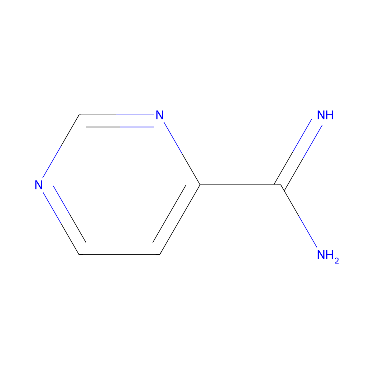 Pyrimidine-4-carboximidamide molecular structure, CAS 738575-71-8
