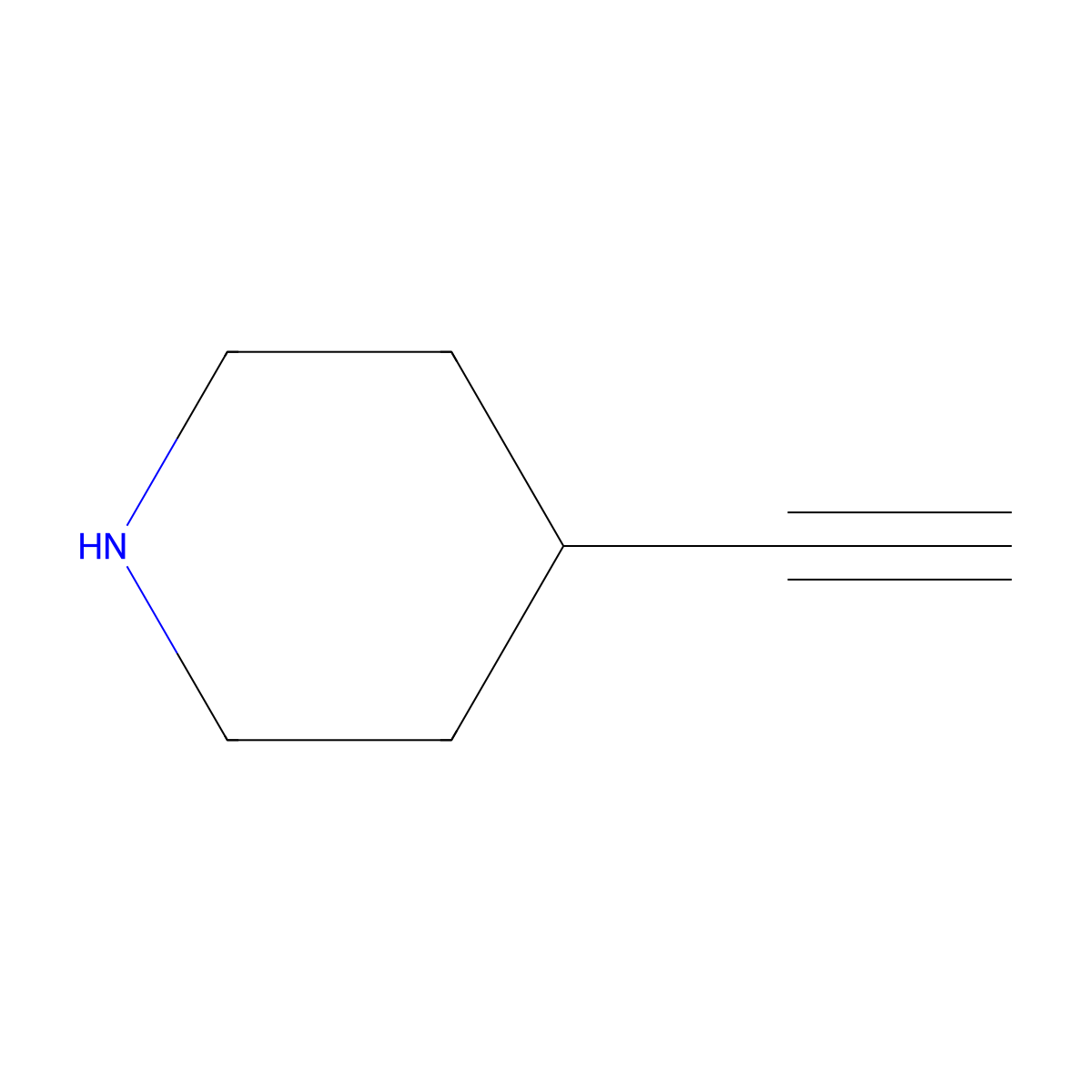 4-Ethynylpiperidine molecular structure, CAS 738577-08-7