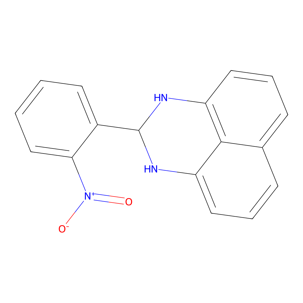 2-(2-nitrophenyl)-2,3-dihydro-1H-perimidine molecular structure, CAS 73858-16-9