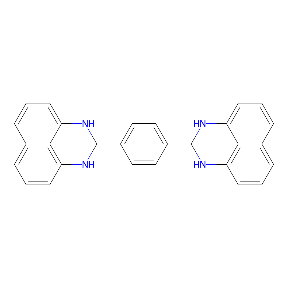 2-[4-(2,3-dihydro-1H-perimidin-2-yl)phenyl]-2,3-dihydro-1H-perimidine molecular structure, CAS 73858-20-5