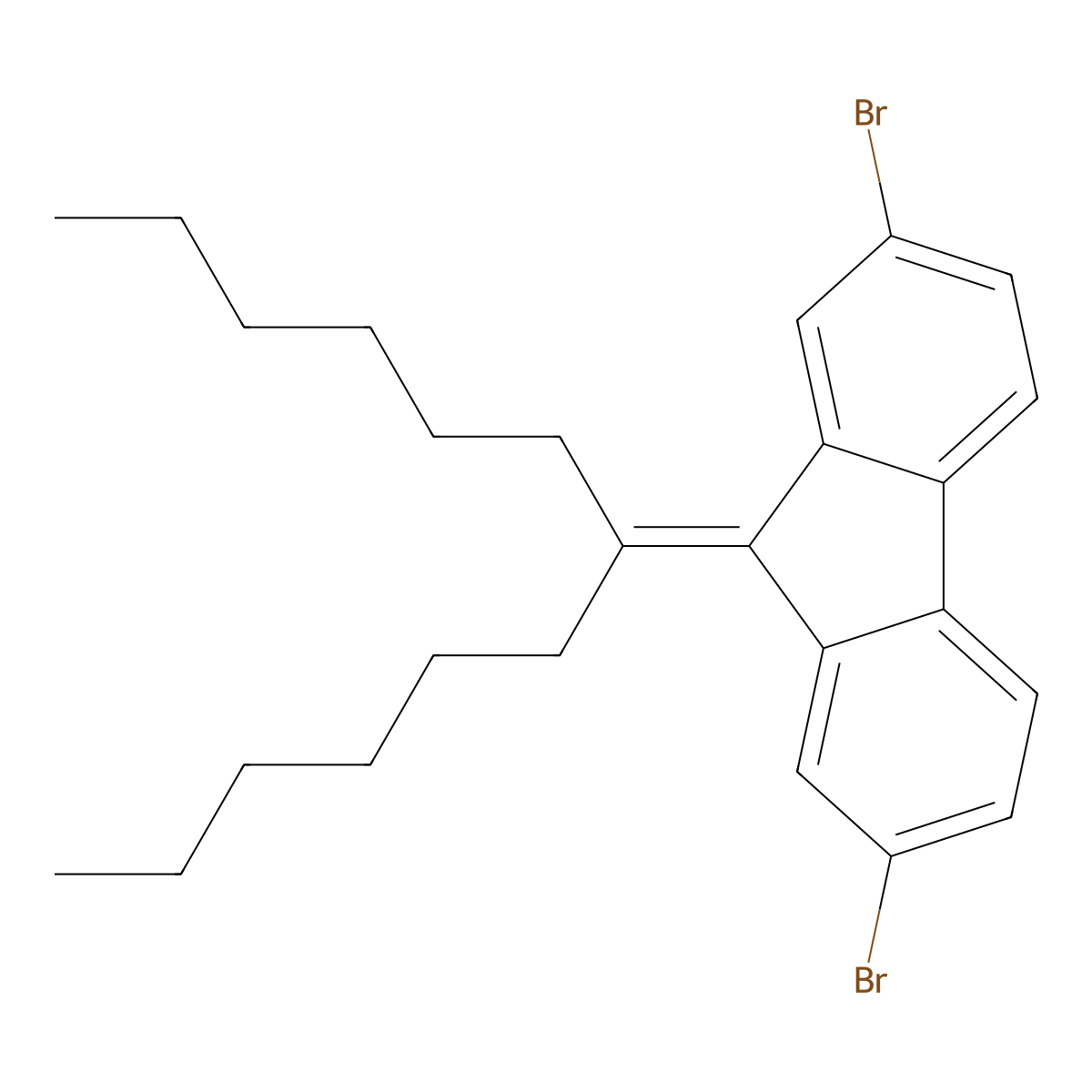 2,7-Dibromo-9-(tridecan-7-ylidene)-9H-fluorene molecular structure, CAS 738580-15-9