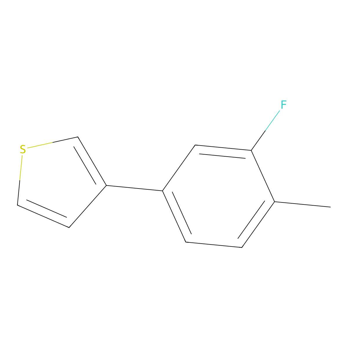 3-(3-Fluoro-4-methylphenyl)thiophene molecular structure, CAS 738580-71-7