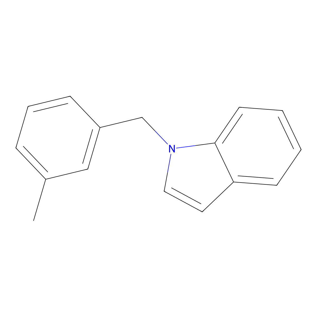 1-(3-Methylbenzyl)-1H-indole molecular structure, CAS 738593-46-9