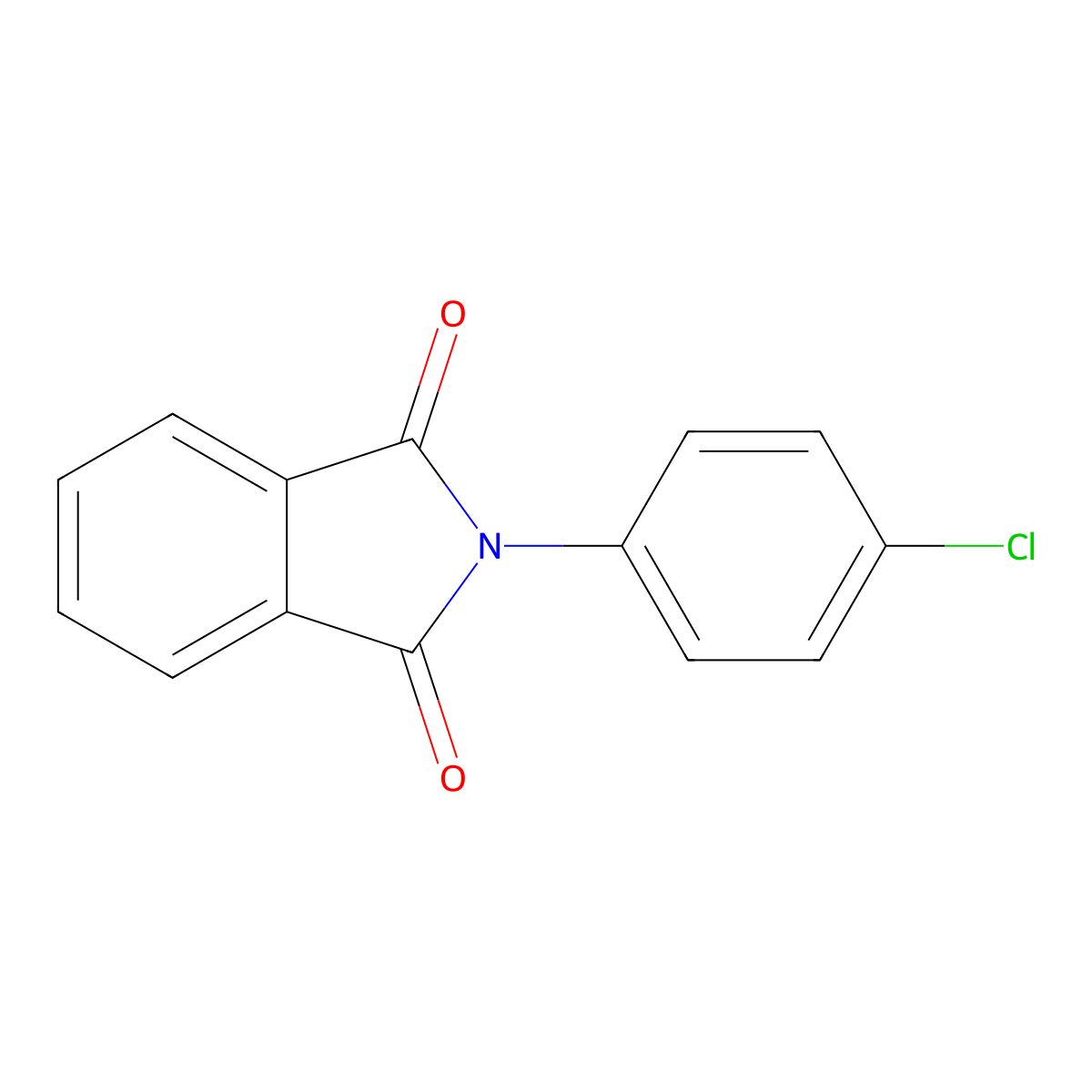 Phthalimide, N-(p-chlorophenyl)- molecular structure, CAS 7386-21-2