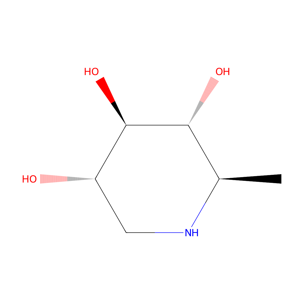 (2R,3R,4R,5S)-2-Methylpiperidine-3,4,5-triol molecular structure, CAS 73861-92-4