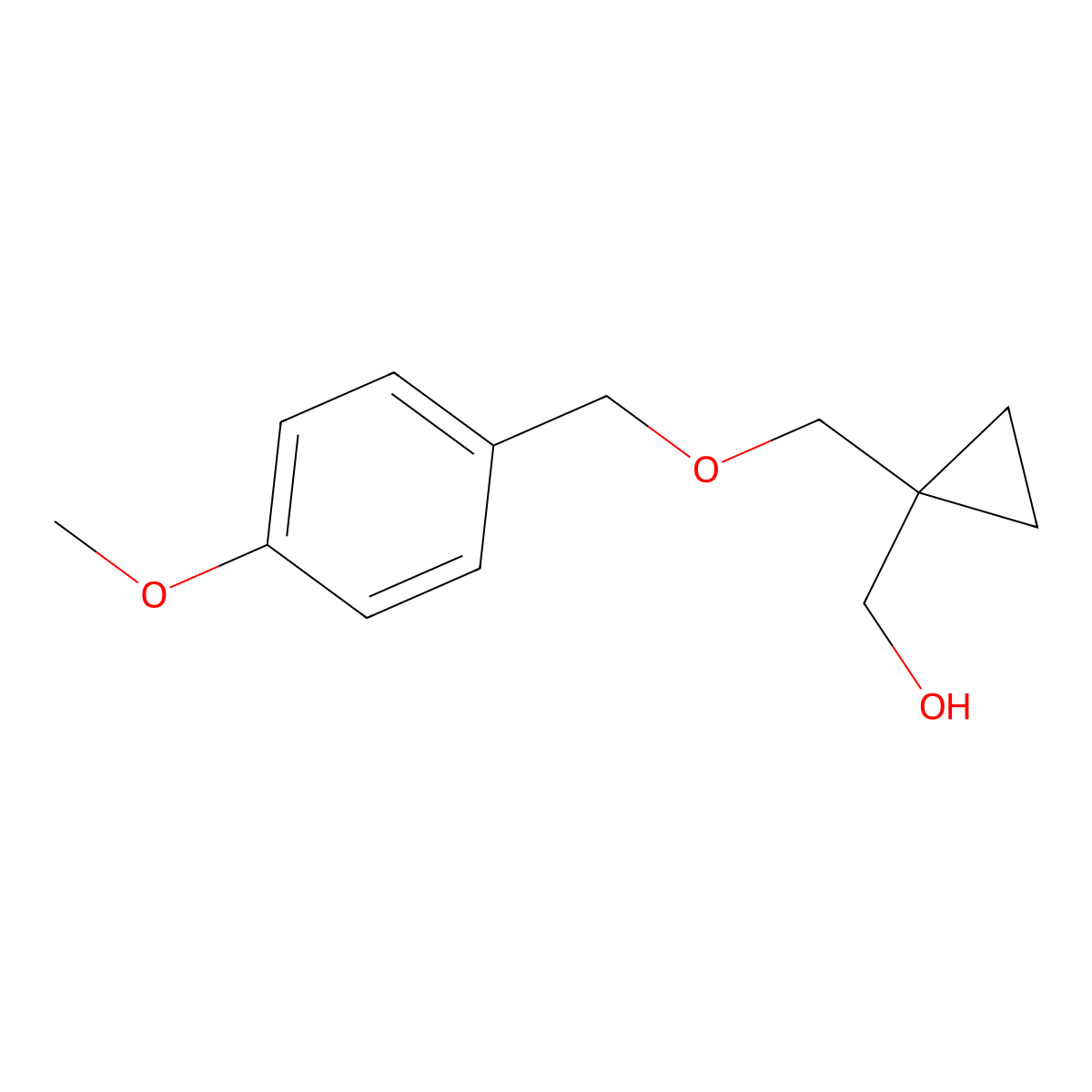 (1-(((4-Methoxybenzyl)oxy)methyl)cyclopropyl)methanol molecular structure, CAS 738624-86-7