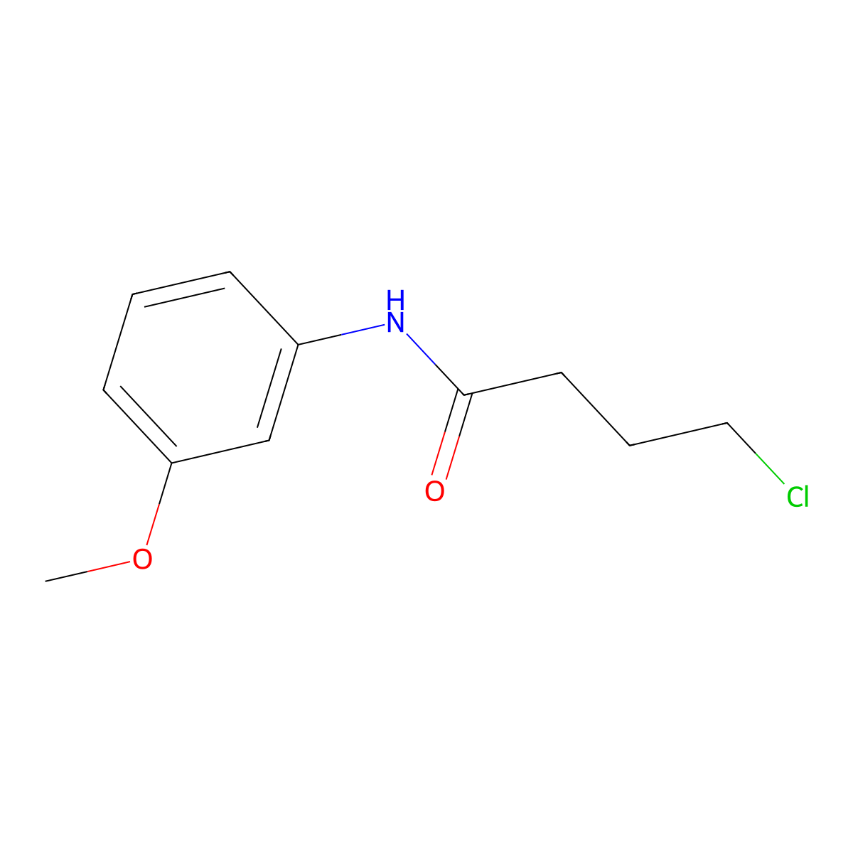 4-chloro-N-(3-methoxyphenyl)butanamide molecular structure, CAS 73863-45-3