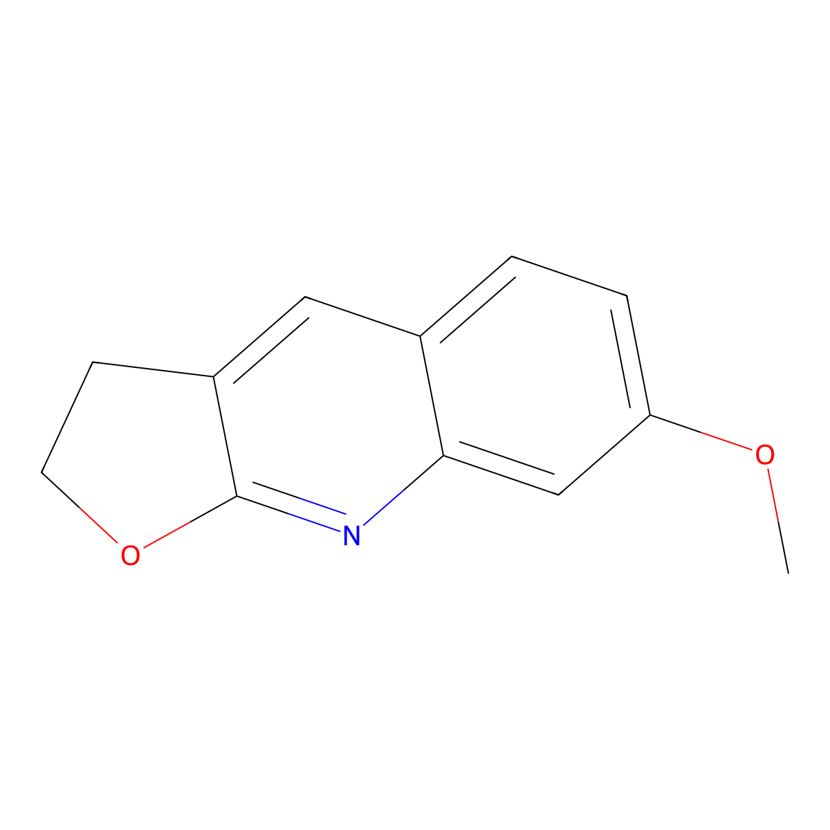 2,3-Dihydro-7-methoxyfuro[2,3-b]quinoline molecular structure, CAS 73863-58-8