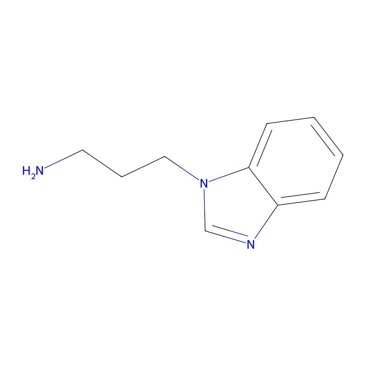 3-(1H-1,3-benzodiazol-1-yl)propan-1-amine molecular structure, CAS 73866-15-6