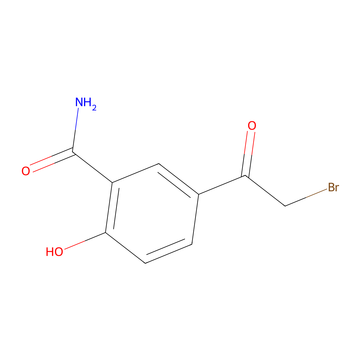 5-(Bromoacetyl)salicylamide molecular structure, CAS 73866-23-6