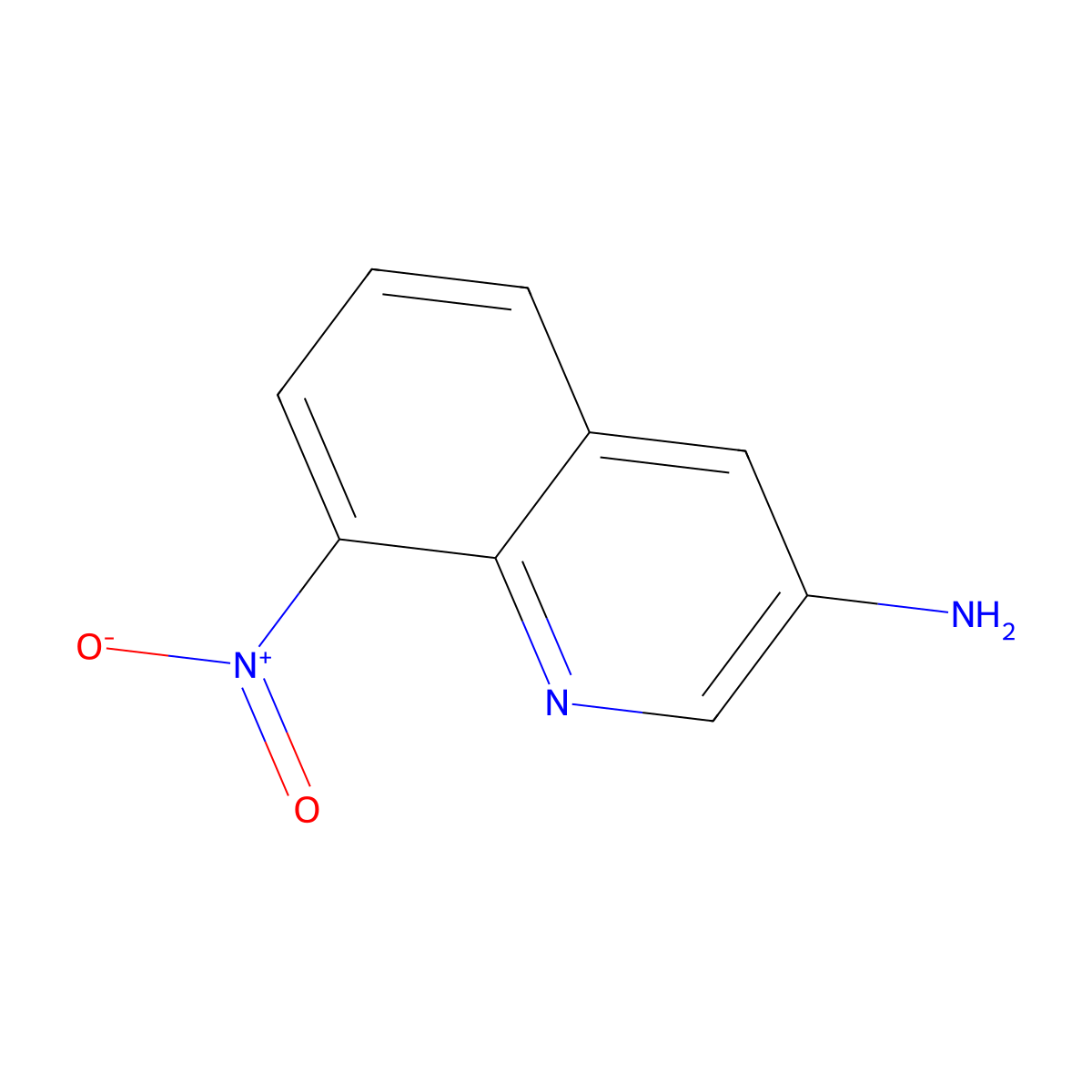 8-Nitroquinolin-3-amine molecular structure, CAS 73868-15-2