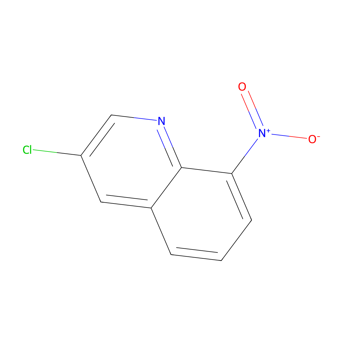 3-Chloro-8-nitroquinoline molecular structure, CAS 73868-16-3