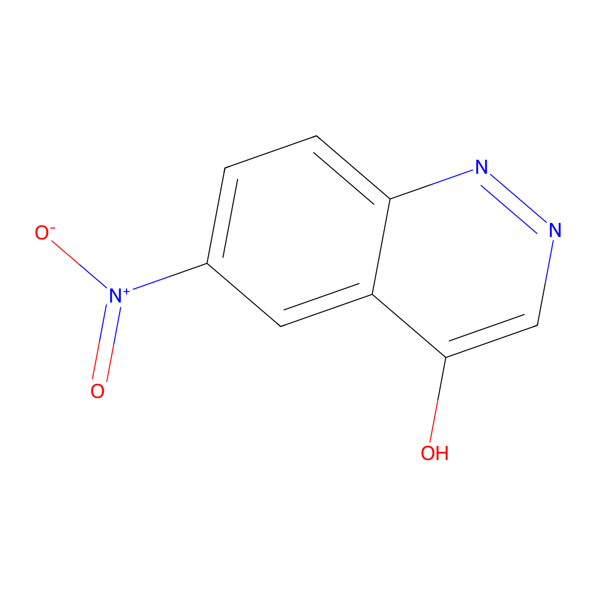 6-Nitro-4-cinnolinol molecular structure, CAS 7387-19-1