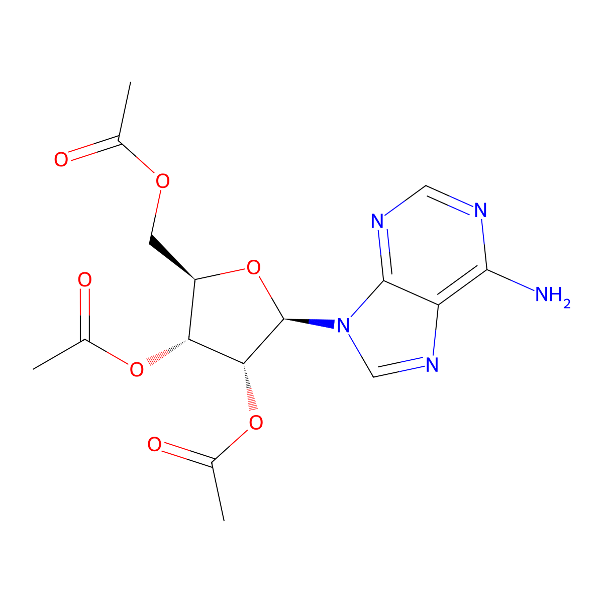 2',3',5'-tri-O-acetyladenosine molecular structure, CAS 7387-57-7