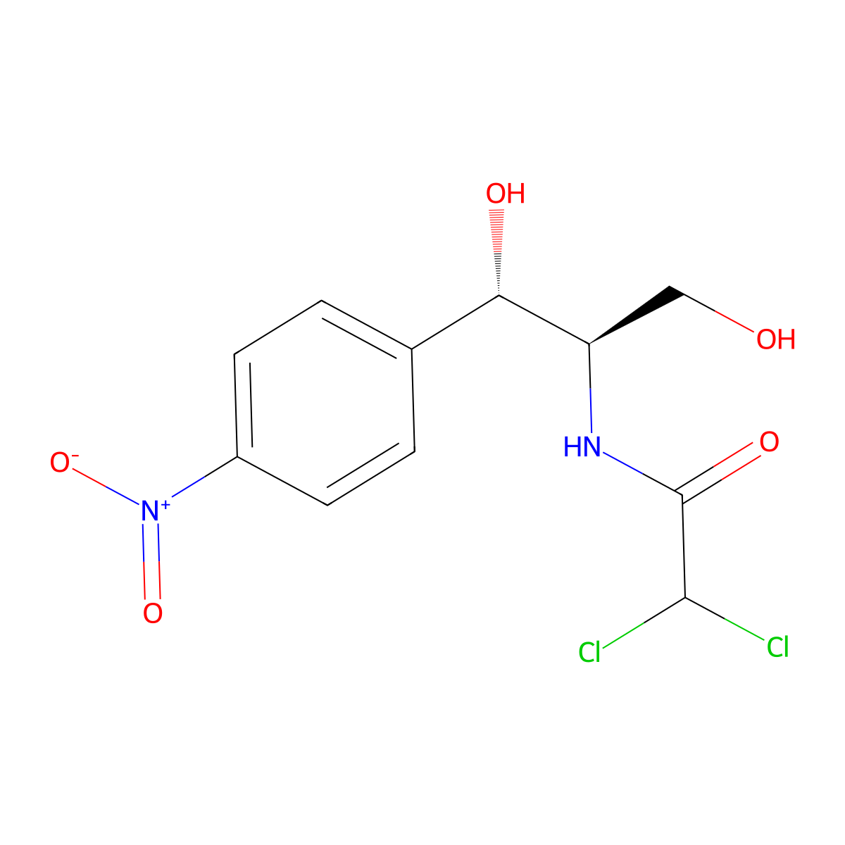 D-Erythro-chloramphenicol molecular structure, CAS 7387-98-6