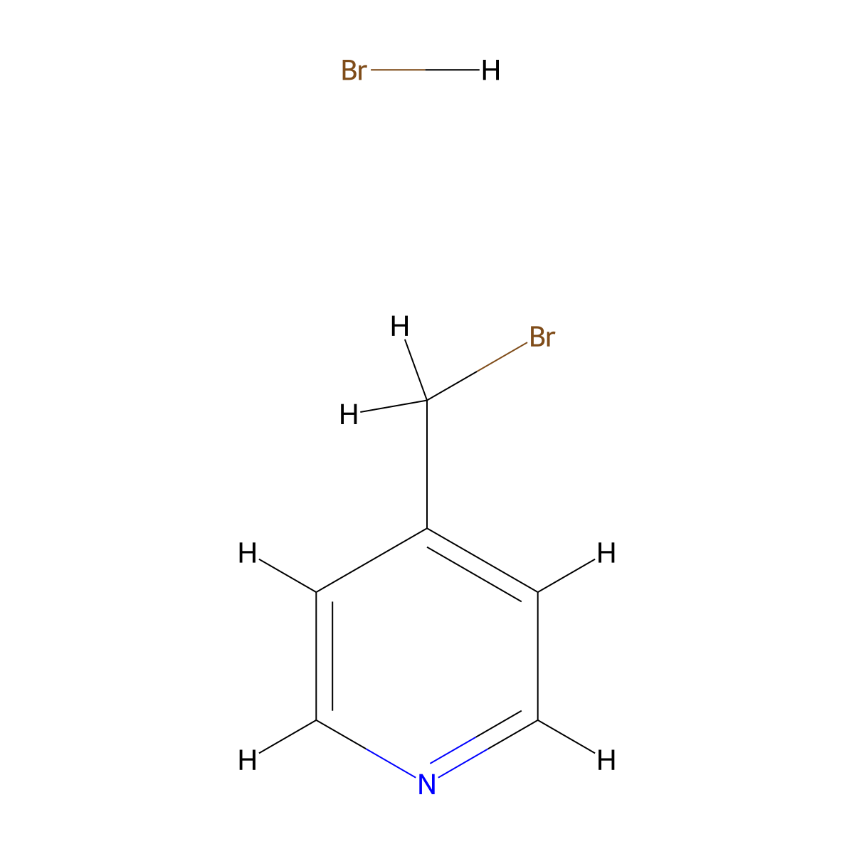 4-(Bromomethyl)pyridine hbr molecular structure, CAS 73870-24-3