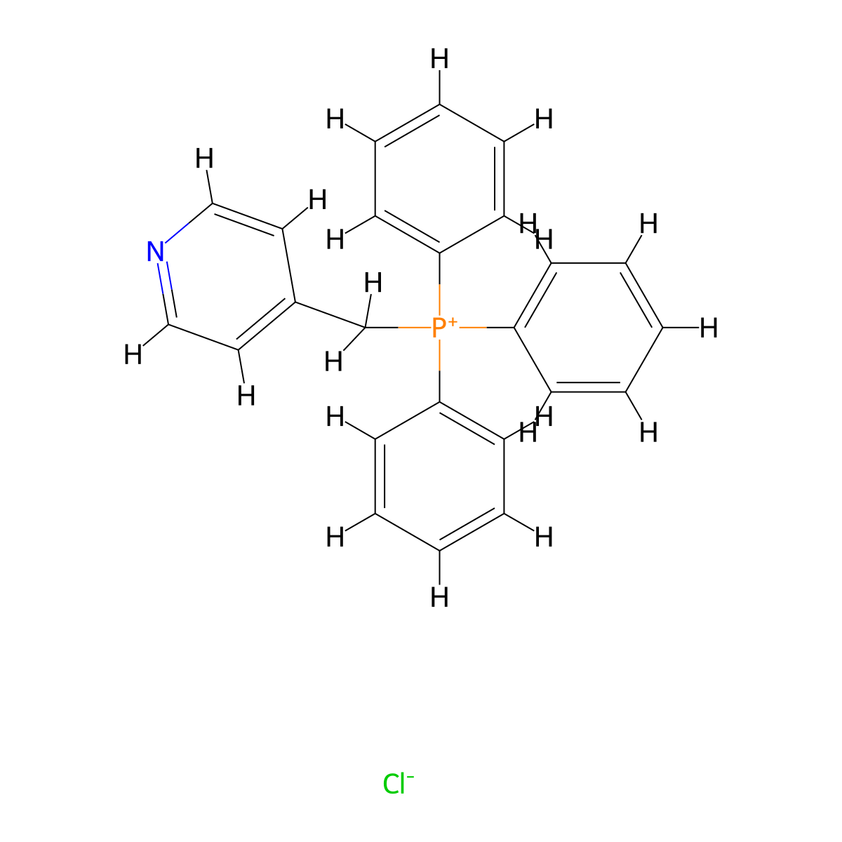 Triphenyl(4-pyridylmethyl)phosphonium chloride molecular structure, CAS 73870-25-4