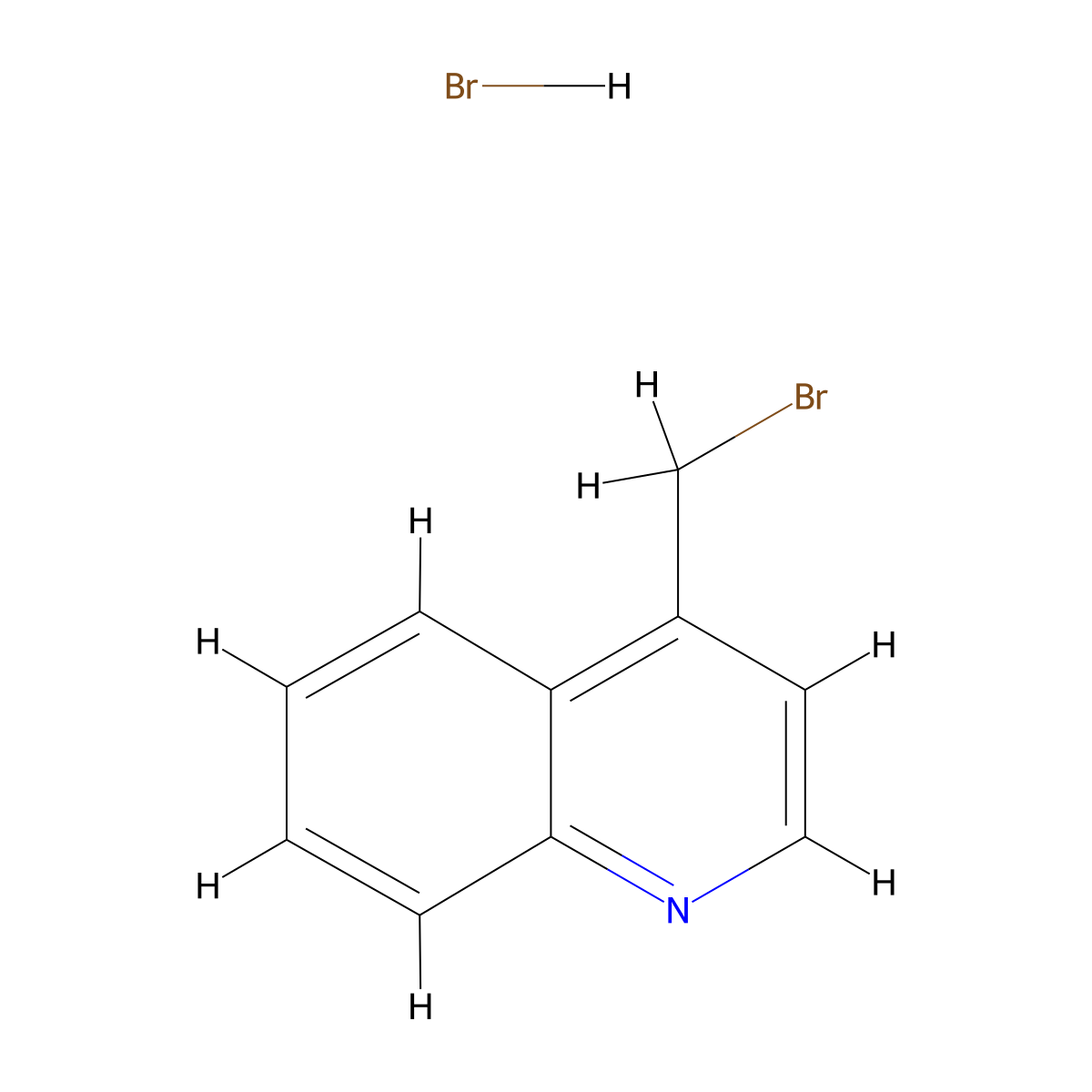 4-(Bromomethyl)quinoline hydrobromide molecular structure, CAS 73870-28-7