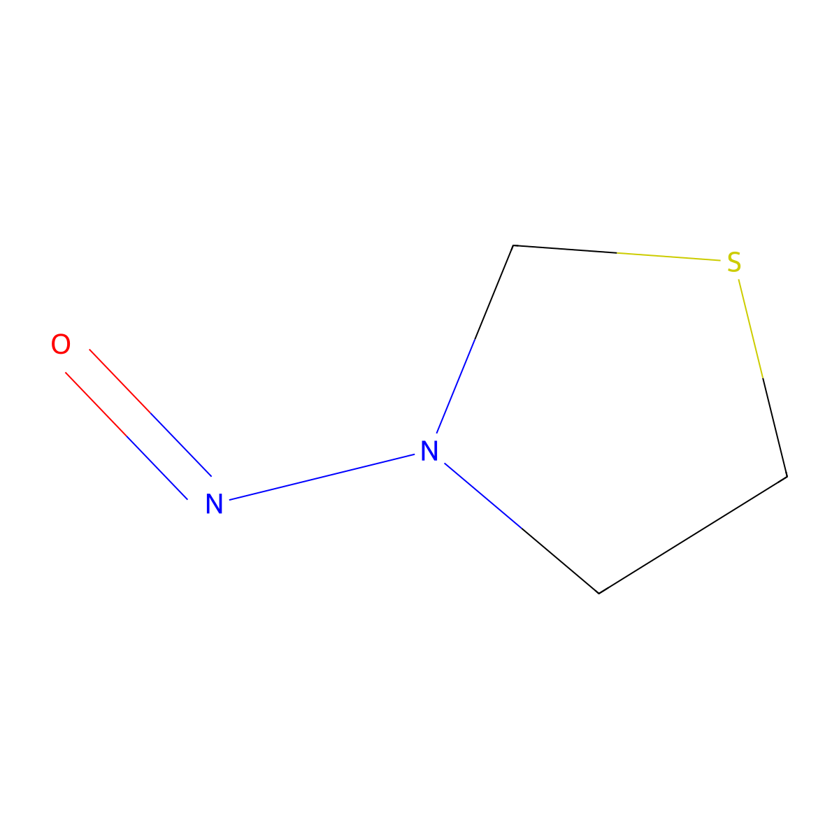 3-Nitrosothiazolidine molecular structure, CAS 73870-33-4