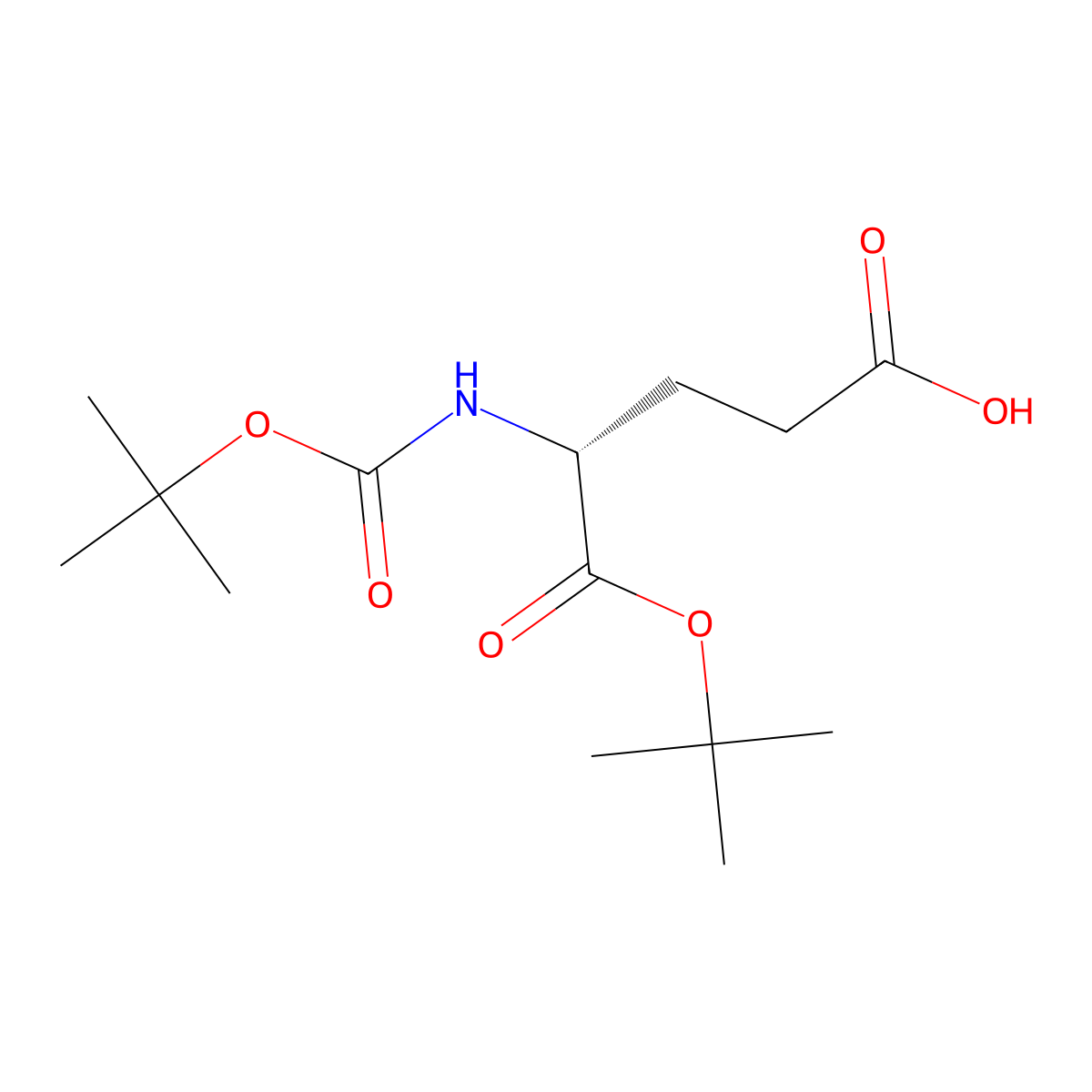 (4R)-5-(tert-butoxy)-4-{[(tert-butoxy)carbonyl]amino}-5-oxopentanoic acid molecular structure, CAS 73872-71-6