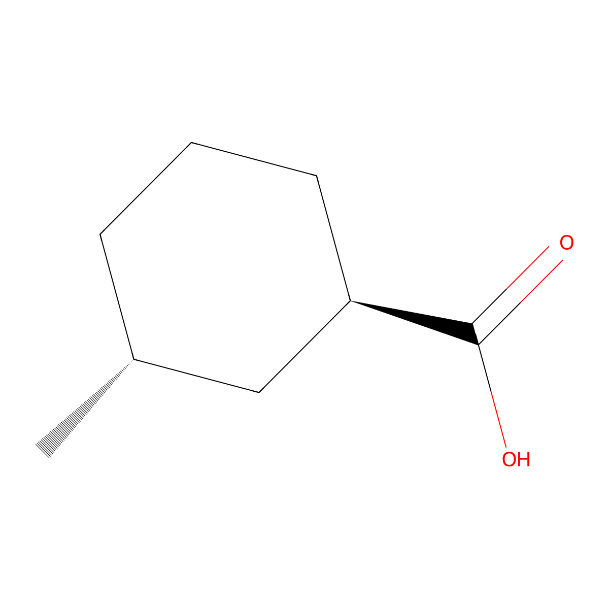 (1R,3R)-3-Methylcyclohexane-1-carboxylic acid molecular structure, CAS 73873-49-1