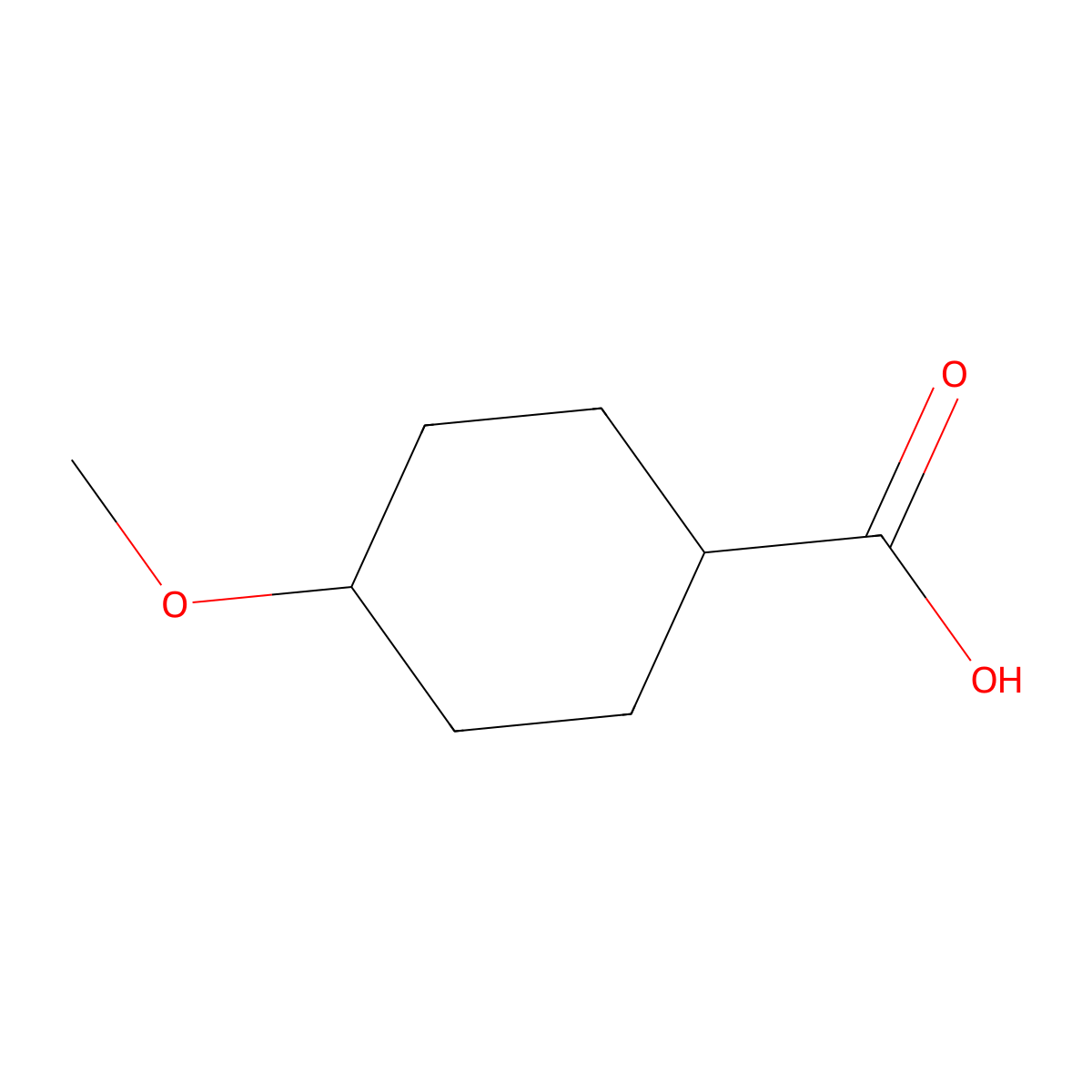 Rac-(1r,4r)-4-methoxycyclohexane-1-carboxylic acid molecular structure, CAS 73873-61-7