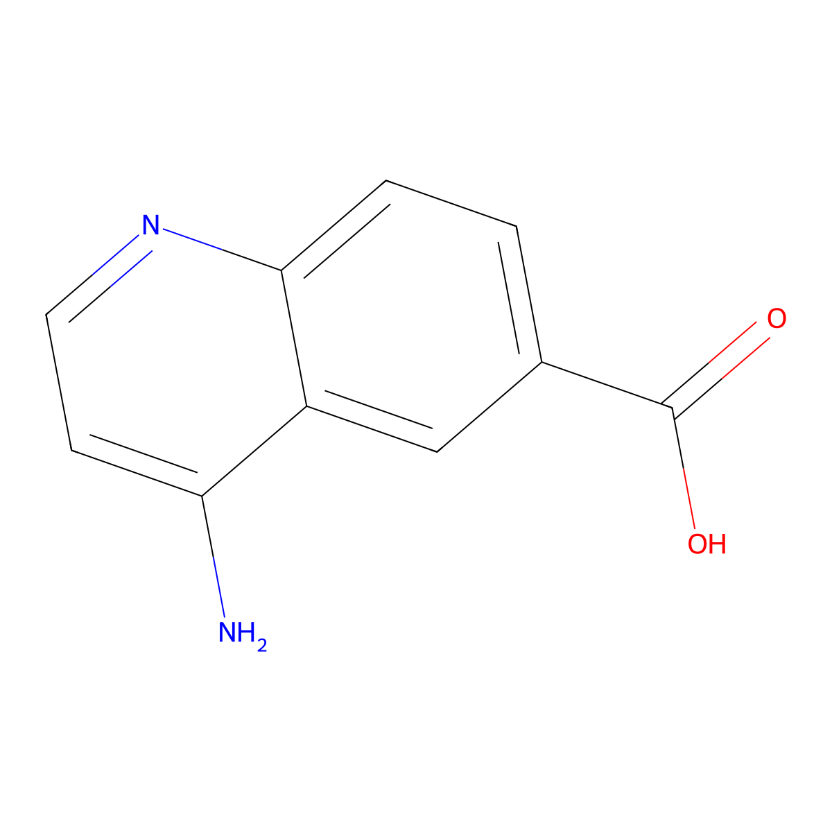 4-Aminoquinoline-6-carboxylic acid molecular structure, CAS 73873-91-3