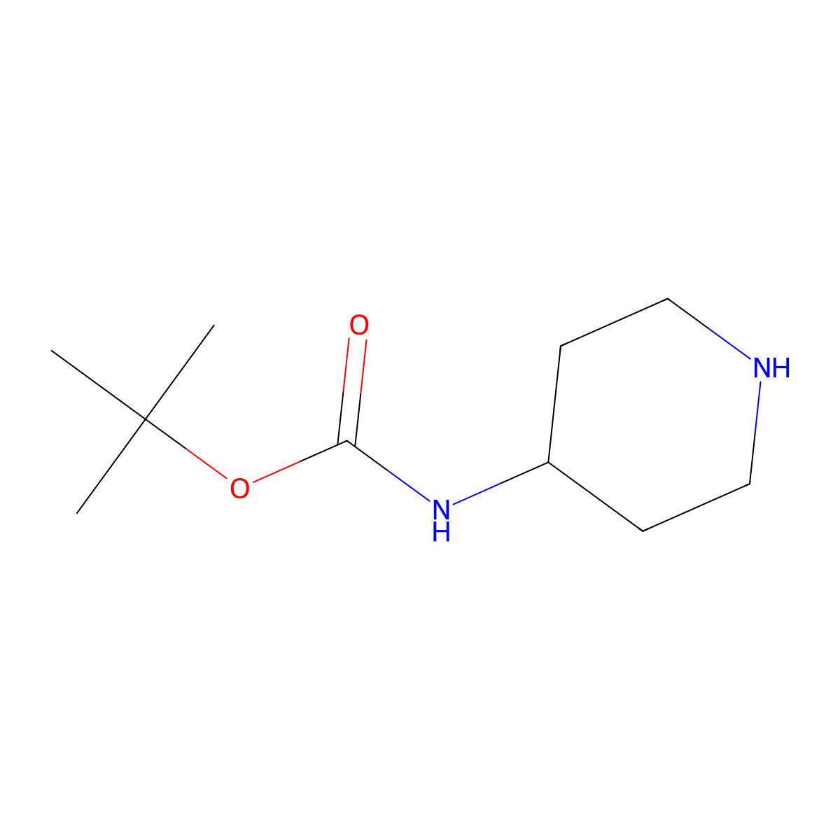 4-(N-Boc-amino)piperidine molecular structure, CAS 73874-95-0