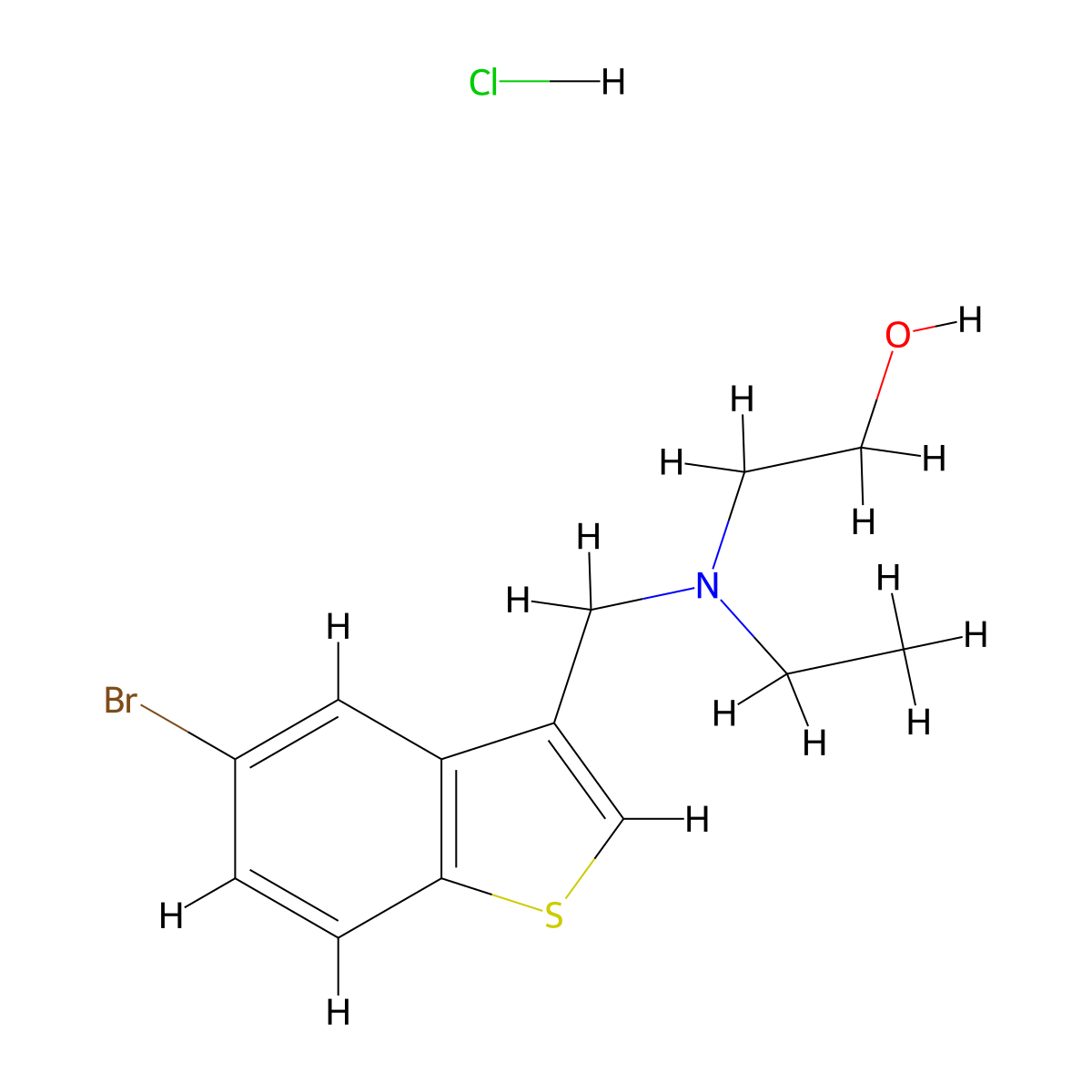Ethanol, 2-(N-((5-bromobenzo(b)thien-3-yl)methyl)-N-ethylamino)-, hydrochloride molecular structure, CAS 7388-07-0