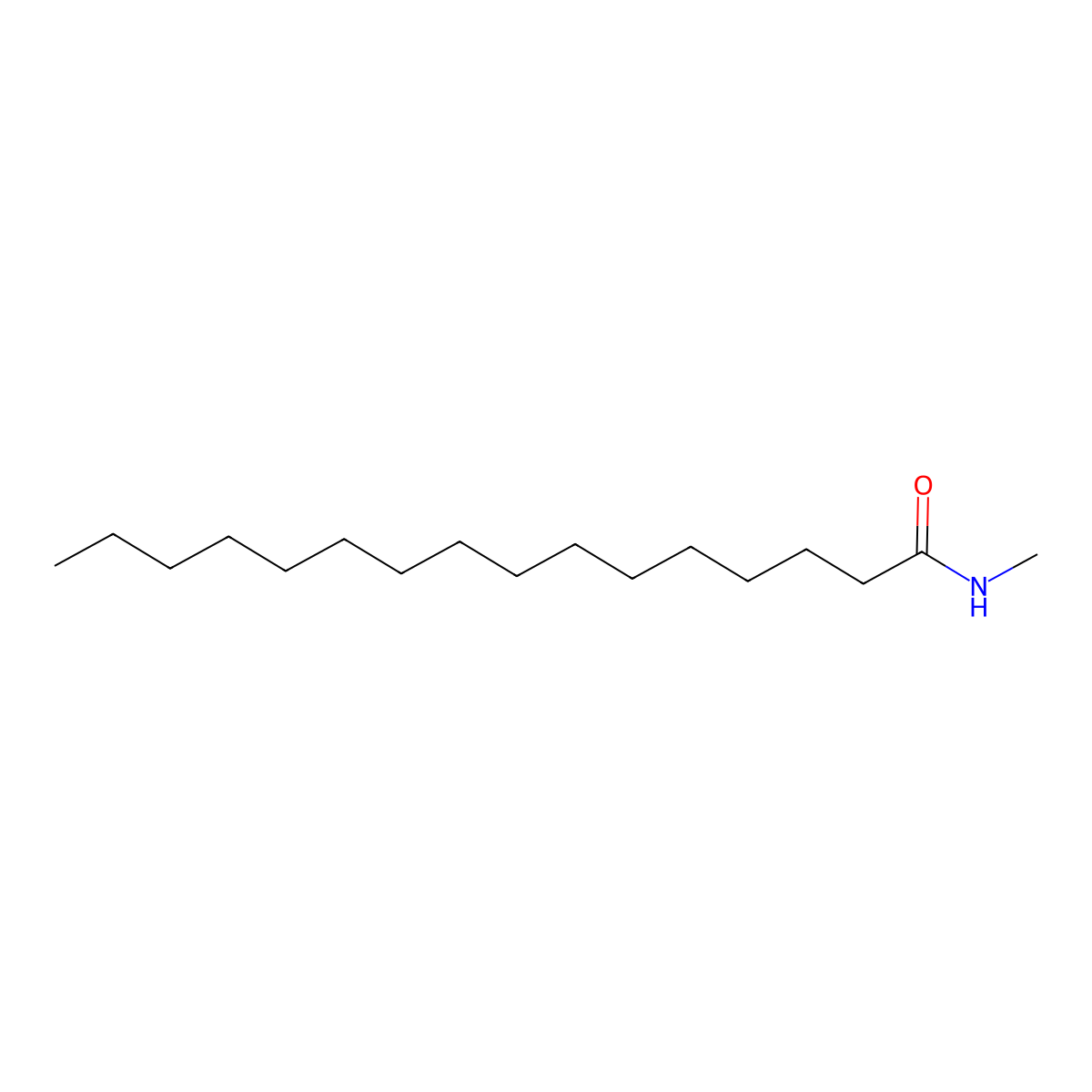 N-Methyl hexadecanamide molecular structure, CAS 7388-58-1