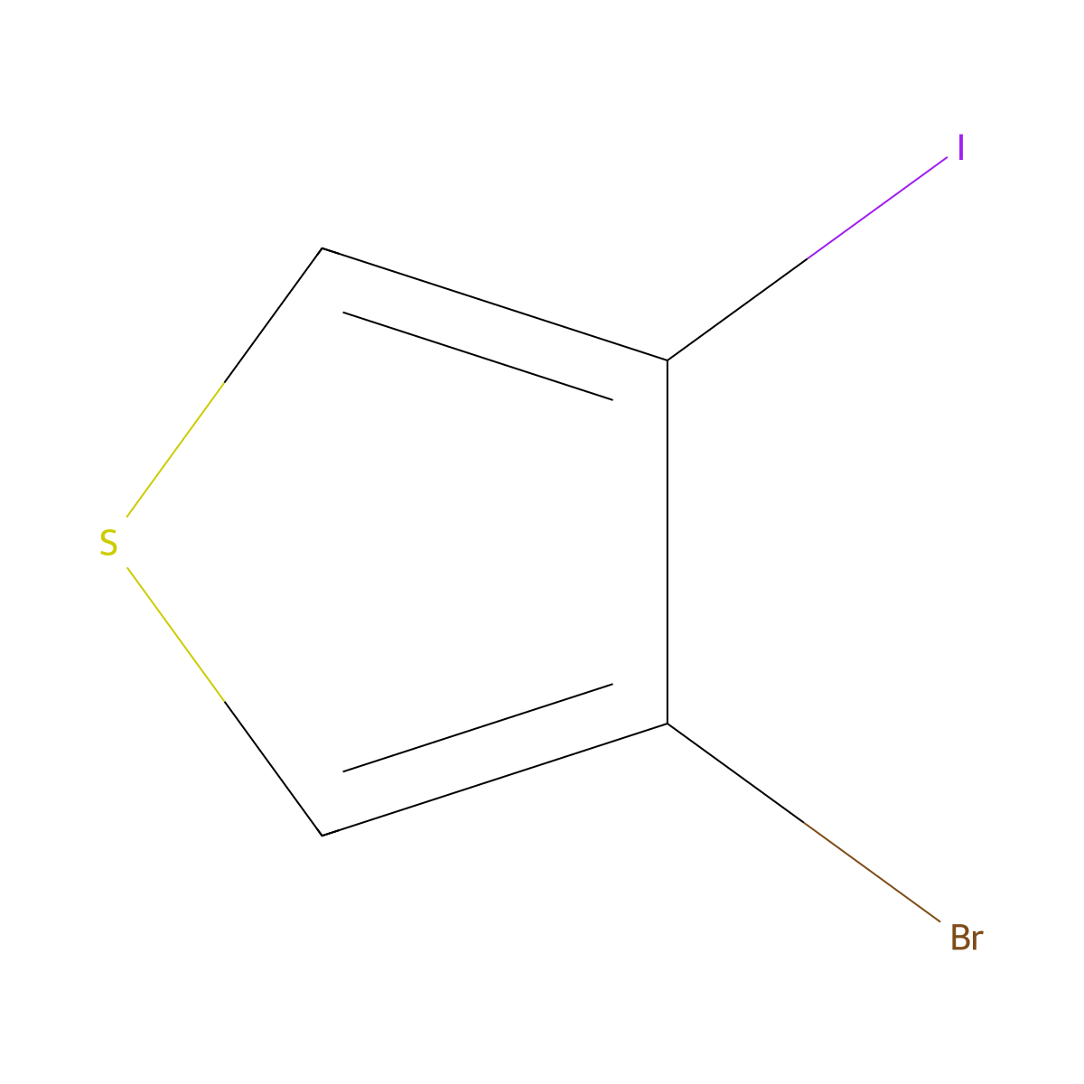 3-Bromo-4-iodothiophene molecular structure, CAS 73882-41-4