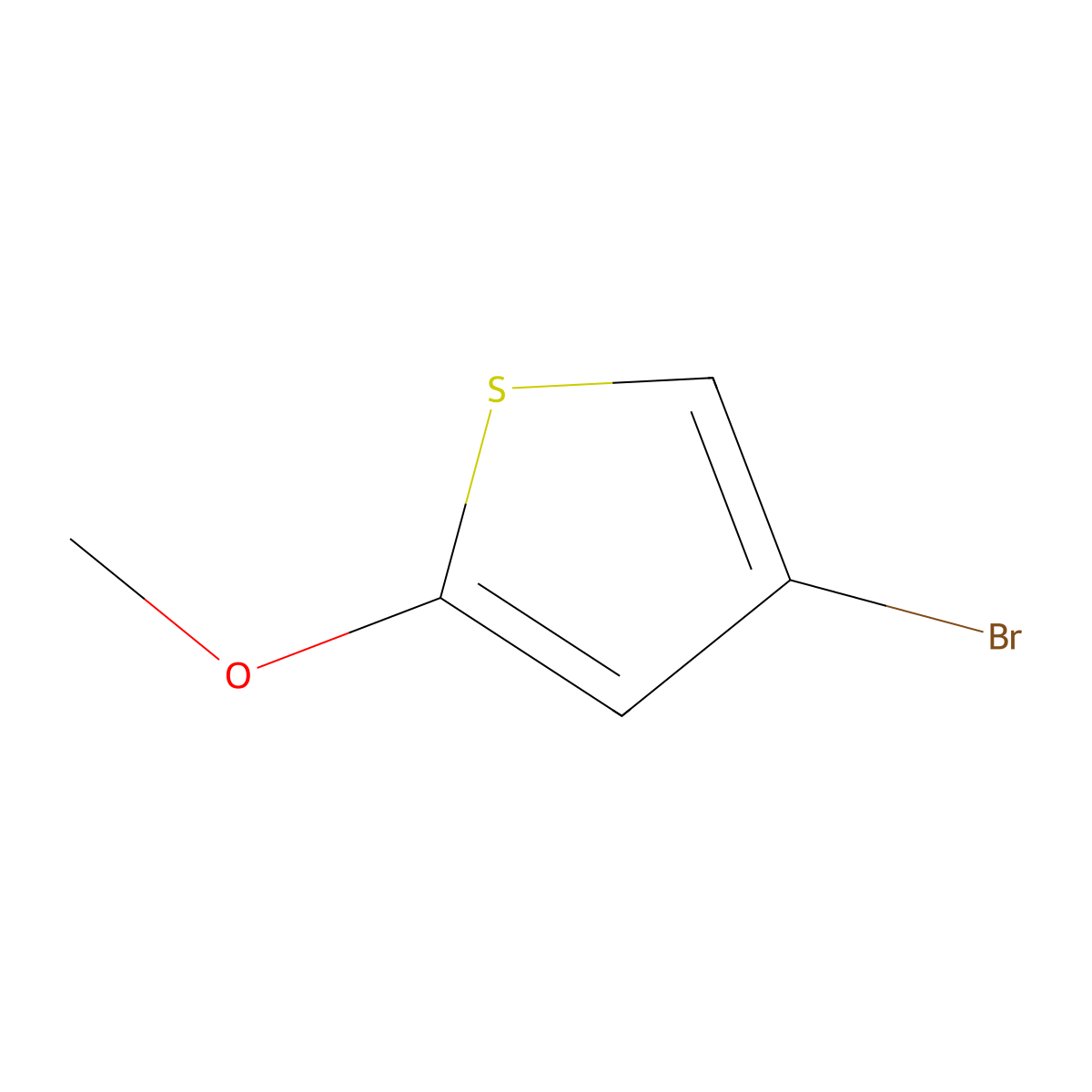 4-Bromo-2-methoxythiophene molecular structure, CAS 73882-42-5