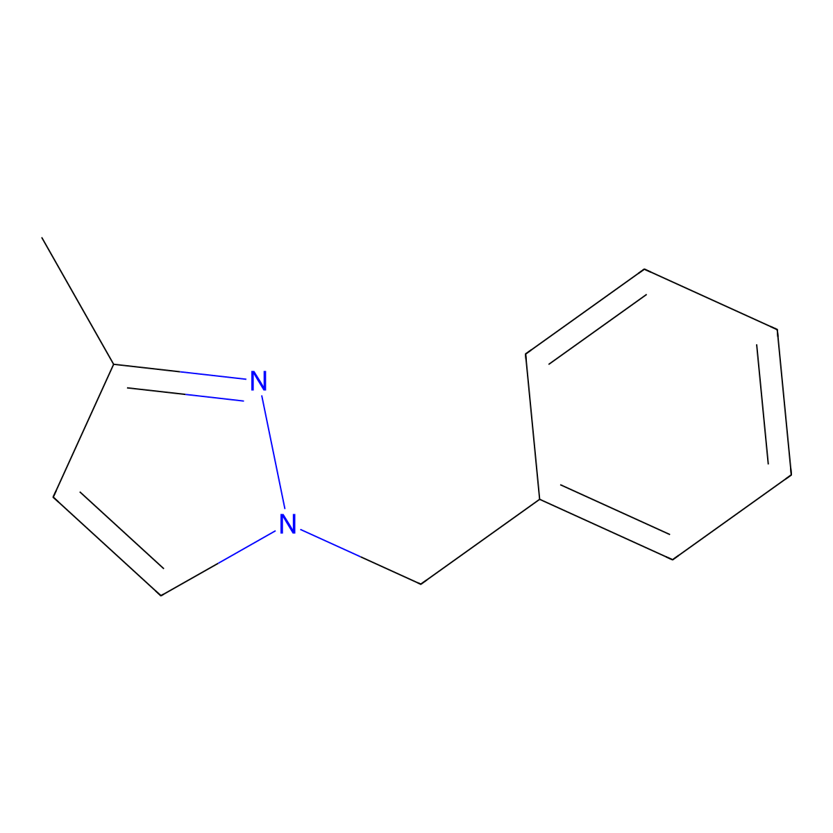 1-Benzyl-3-methyl-1H-pyrazole molecular structure, CAS 73882-45-8