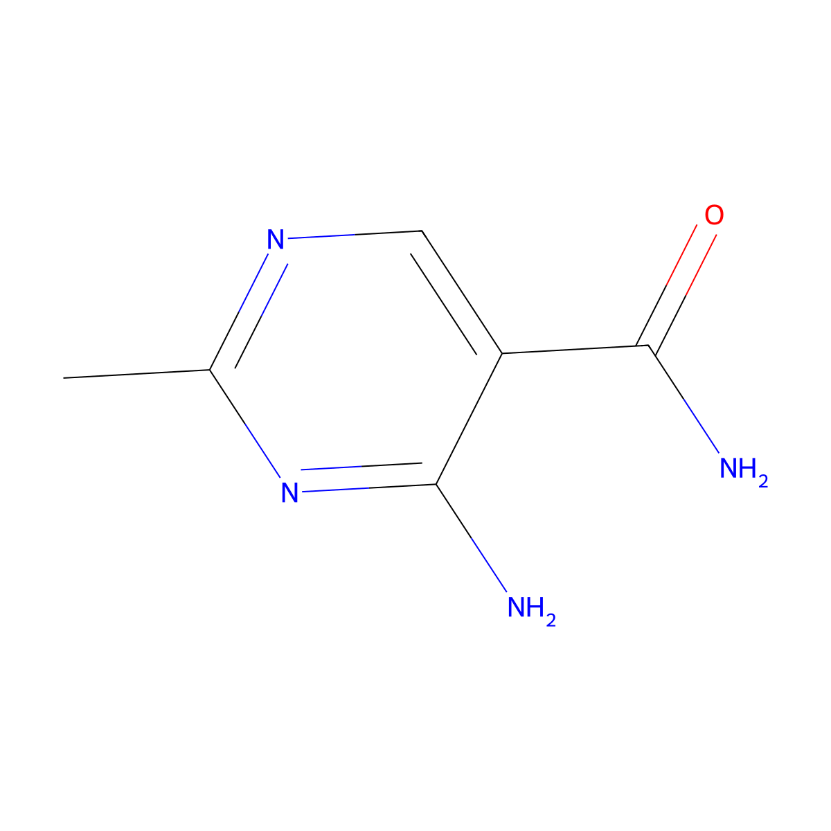 4-Amino-2-methylpyrimidine-5-carboxamide molecular structure, CAS 7389-14-2