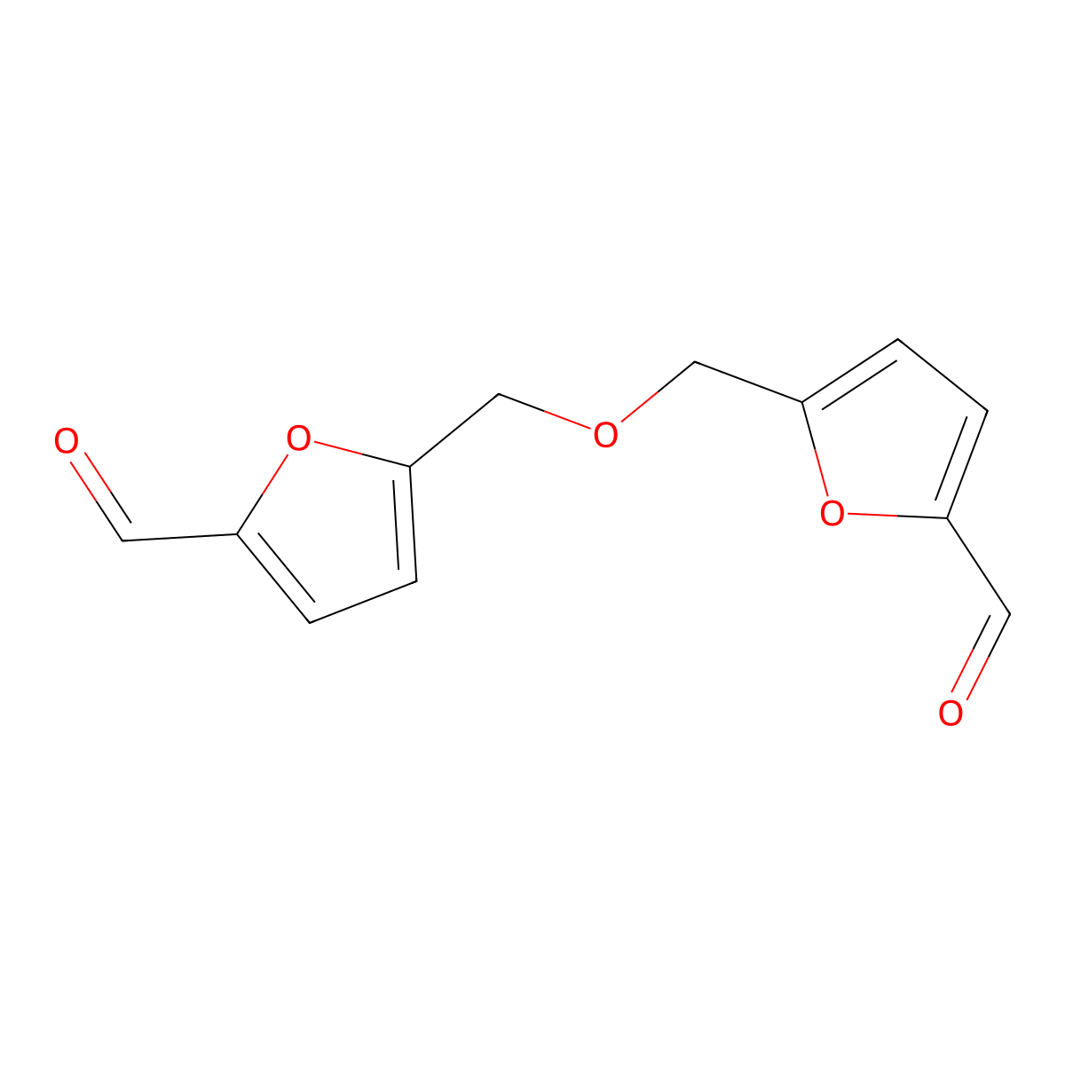 5,5'-Oxybis(5-methylene-2-furaldehyde) molecular structure, CAS 7389-38-0