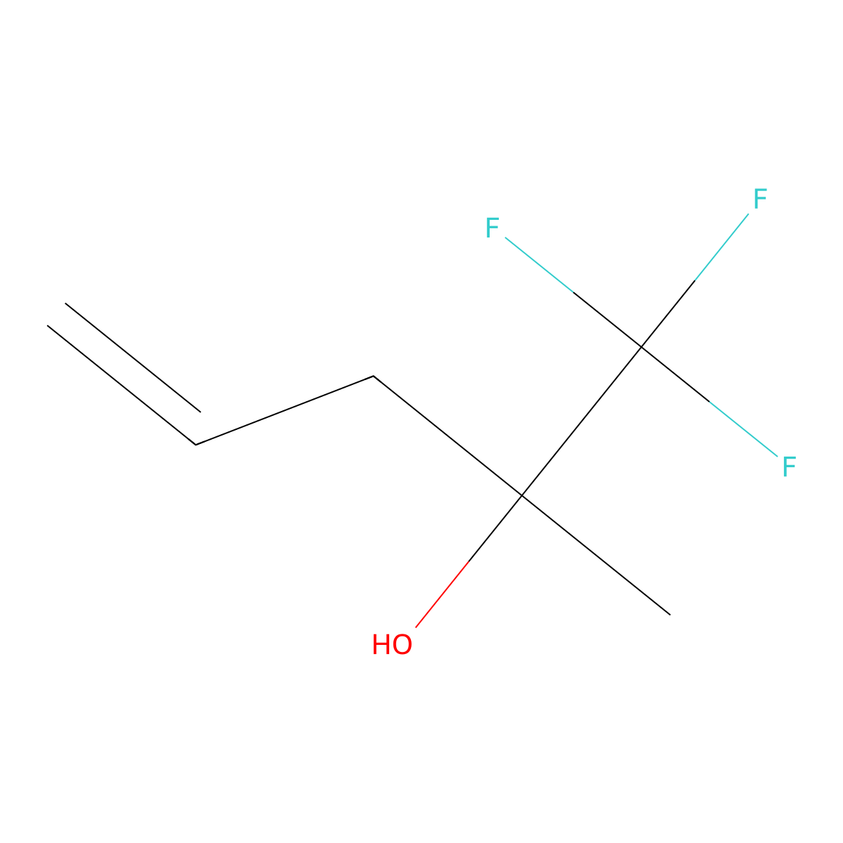 4-Methyl-5,5,5-trifluoropent-1-en-4-ol molecular structure, CAS 73893-33-1
