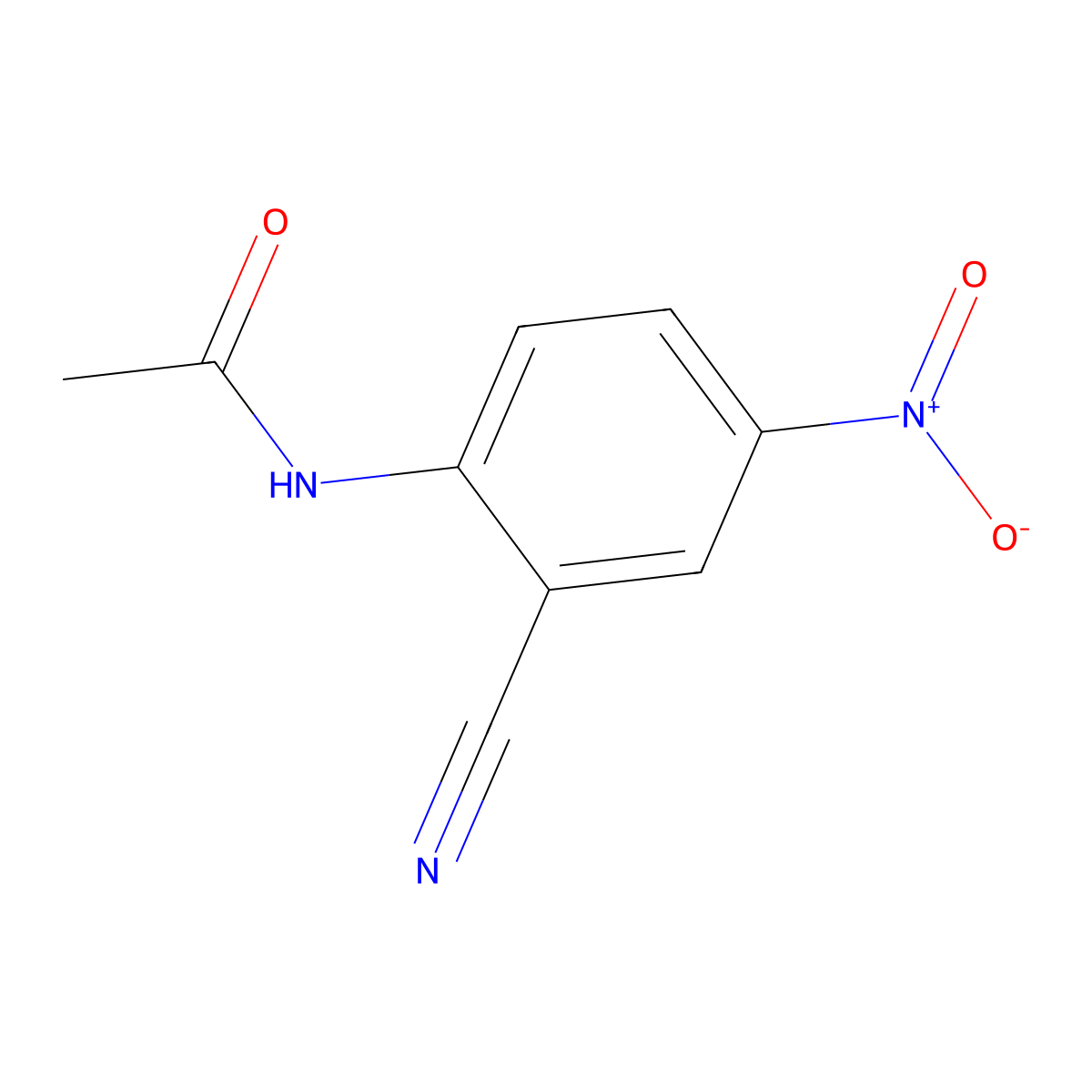 N-(2-cyano-4-nitrophenyl)acetamide molecular structure, CAS 73894-38-9